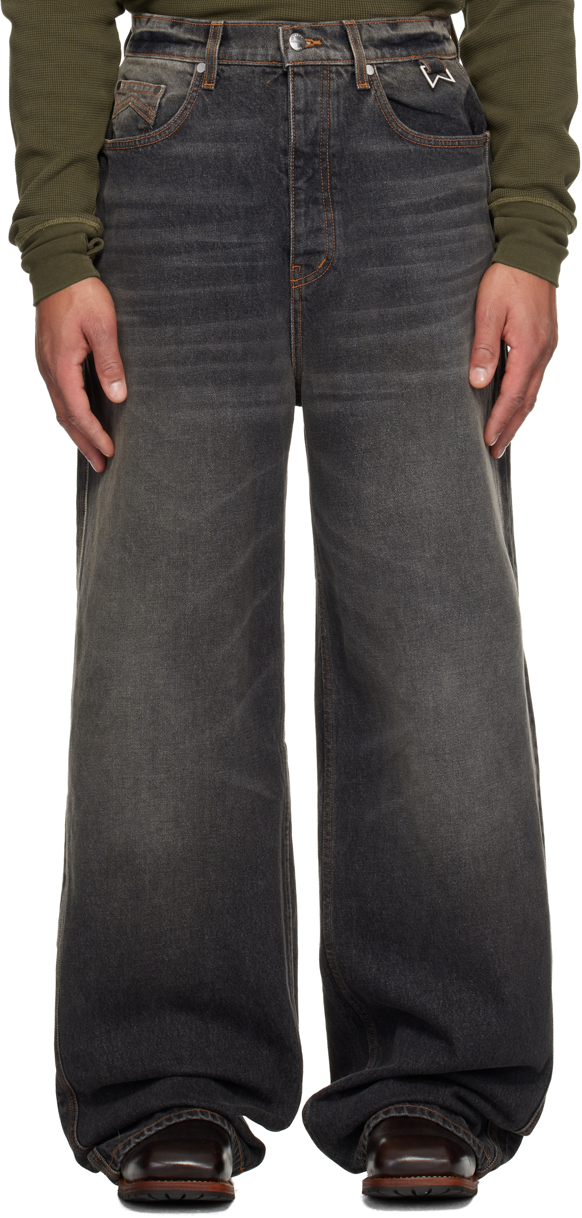 Rhude - Jean ample Traxedo gris