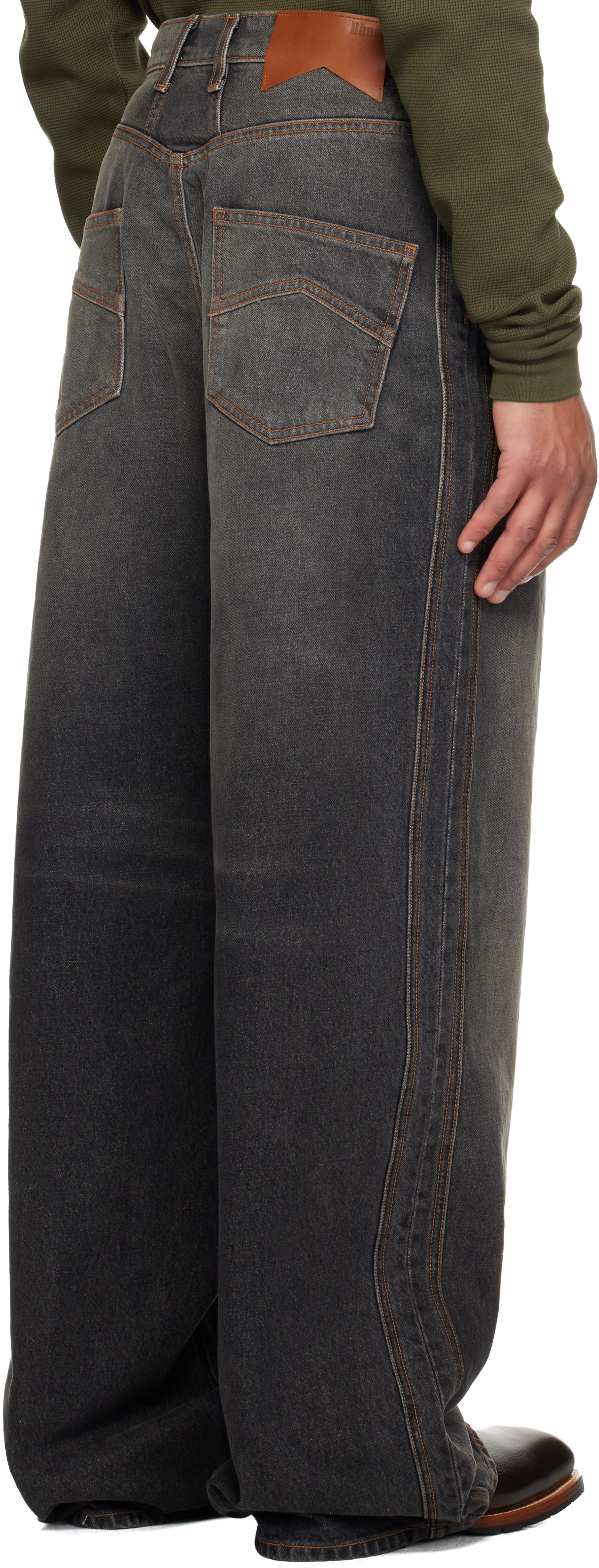 Rhude - Jean ample Traxedo gris