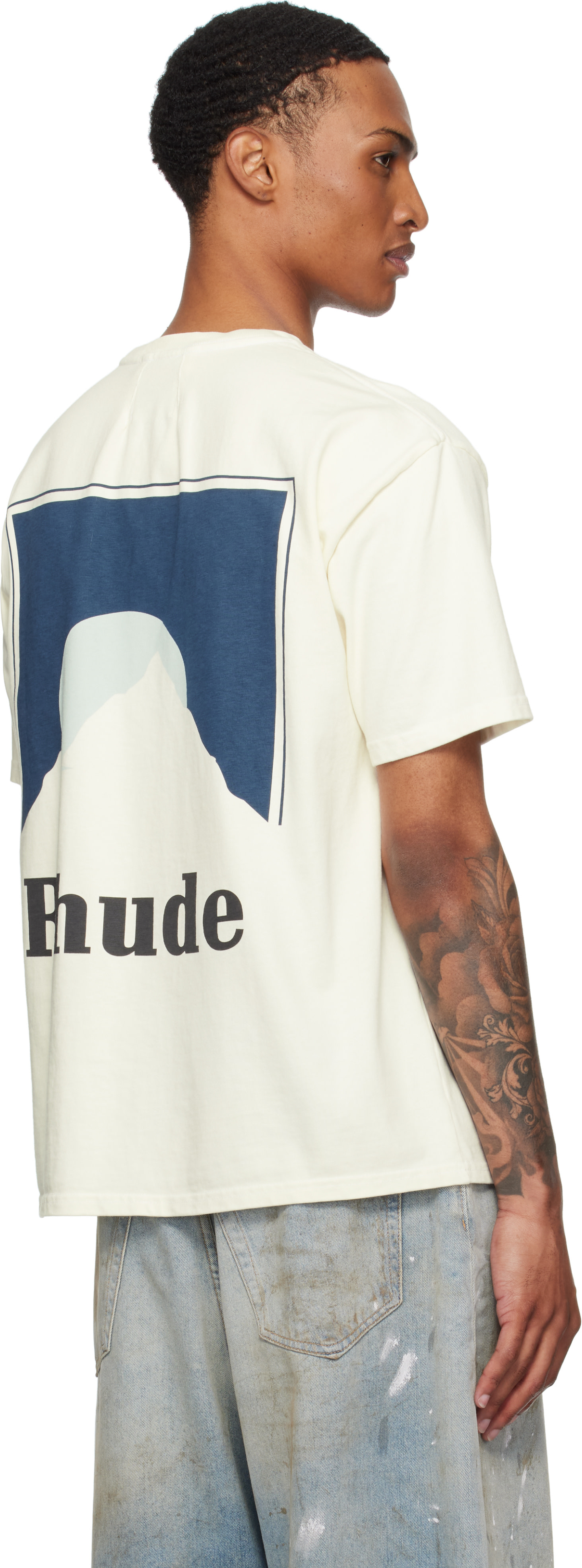 Rhude - 오프 화이트 문라이트 티셔츠