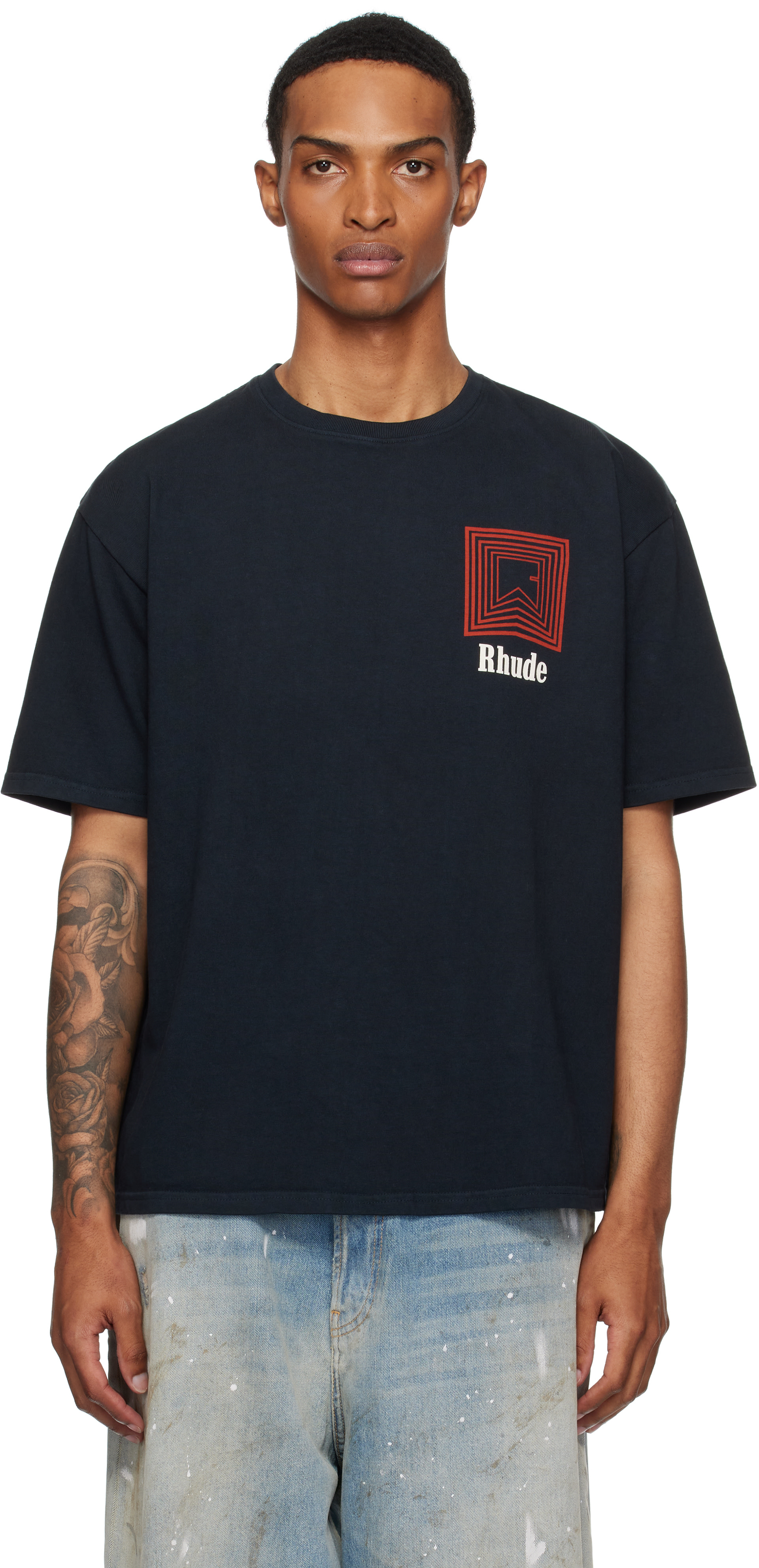 Black International Racing Logo T-shirt