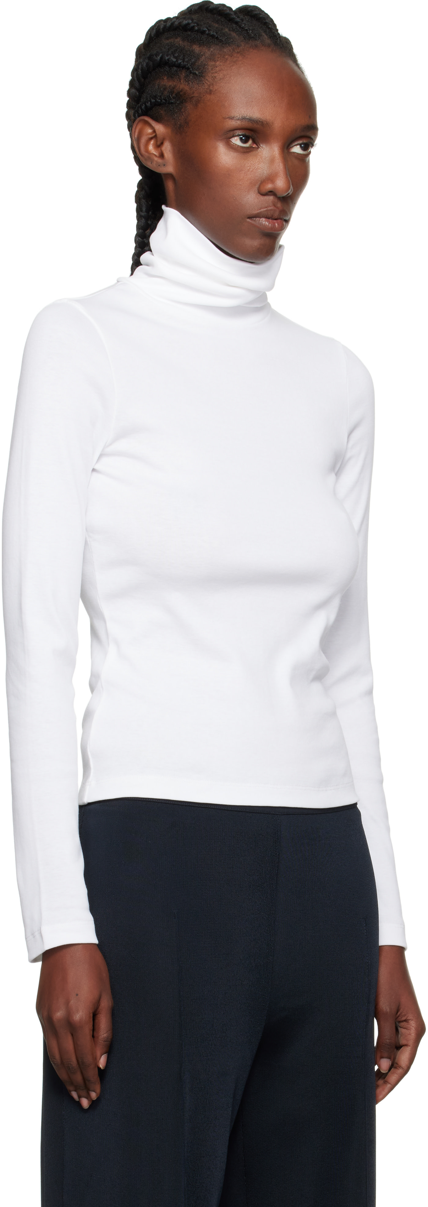 FLORE FLORE - Col roulé Dinah blanc