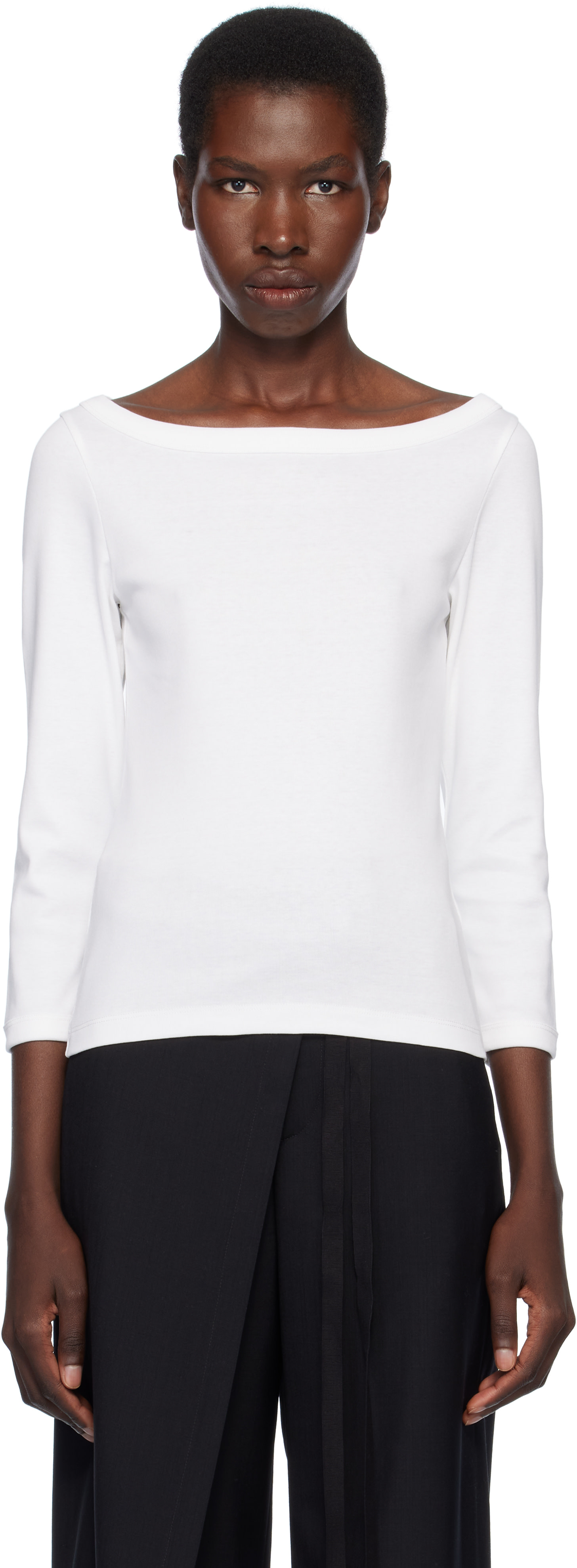 トップス allureville FLORE FLORE STEFFILONGSLEEVE FLORE FLORE: White Steffi T-shirt | SSENSE