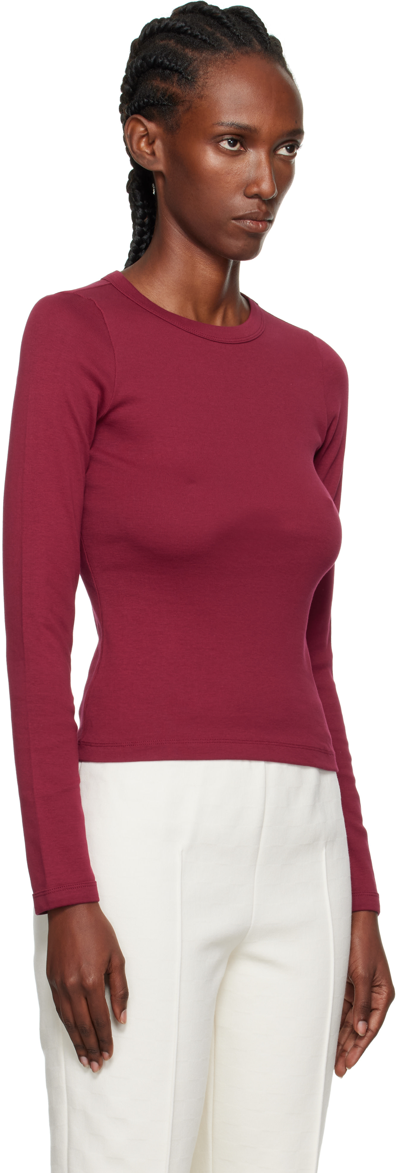 FLORE FLORE カットソー　ロンハーマン FLORE FLORE: Burgundy Max T-shirt | SSENSE