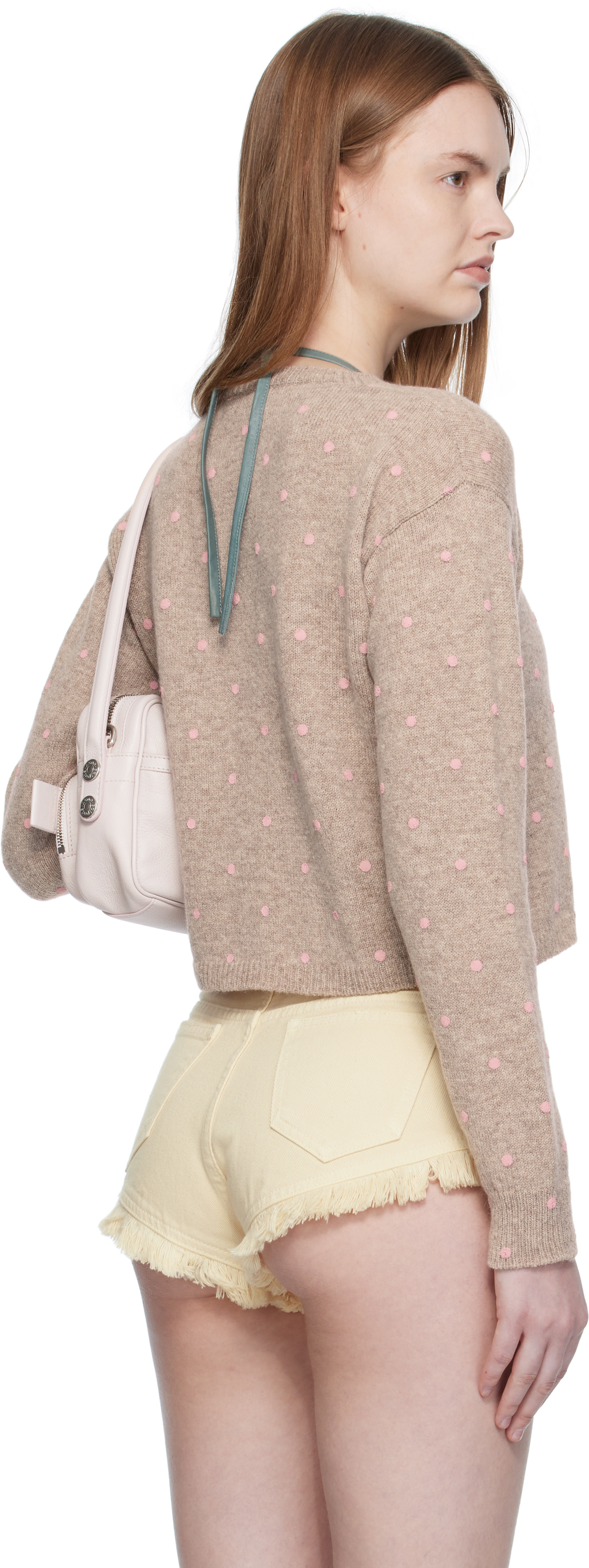 Ashley Williams - Pull Molly beige en tricot