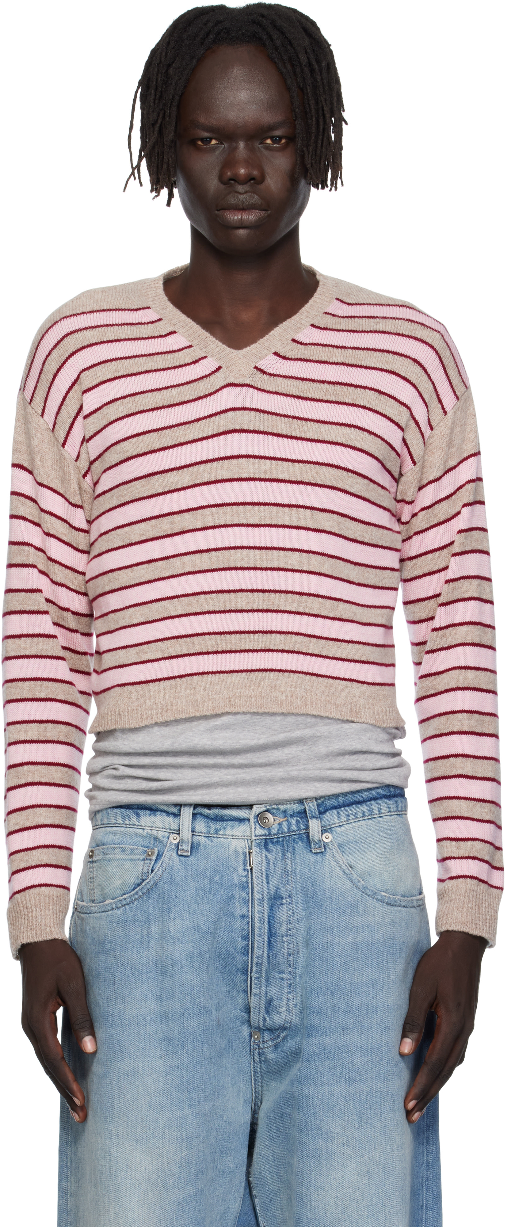 Ashley Williams - Pull Molly beige en tricot