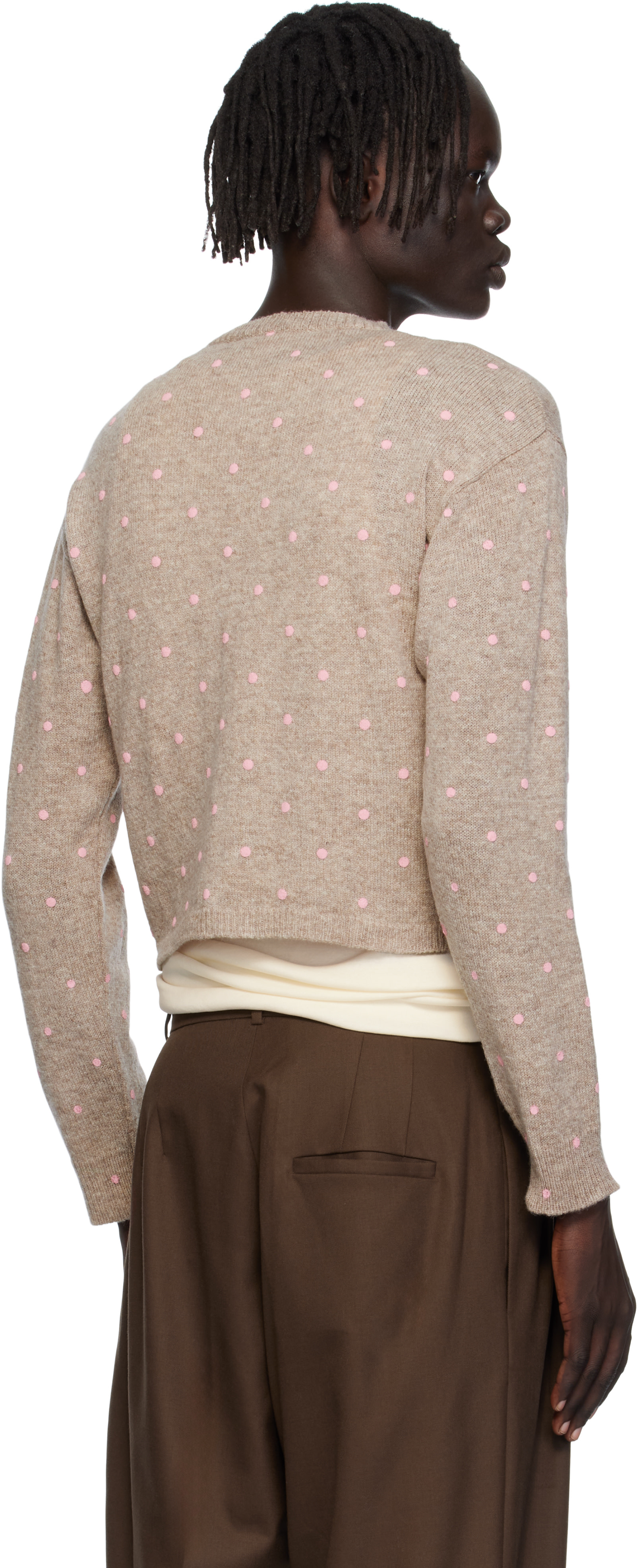 Ashley Williams - Pull Molly beige en tricot