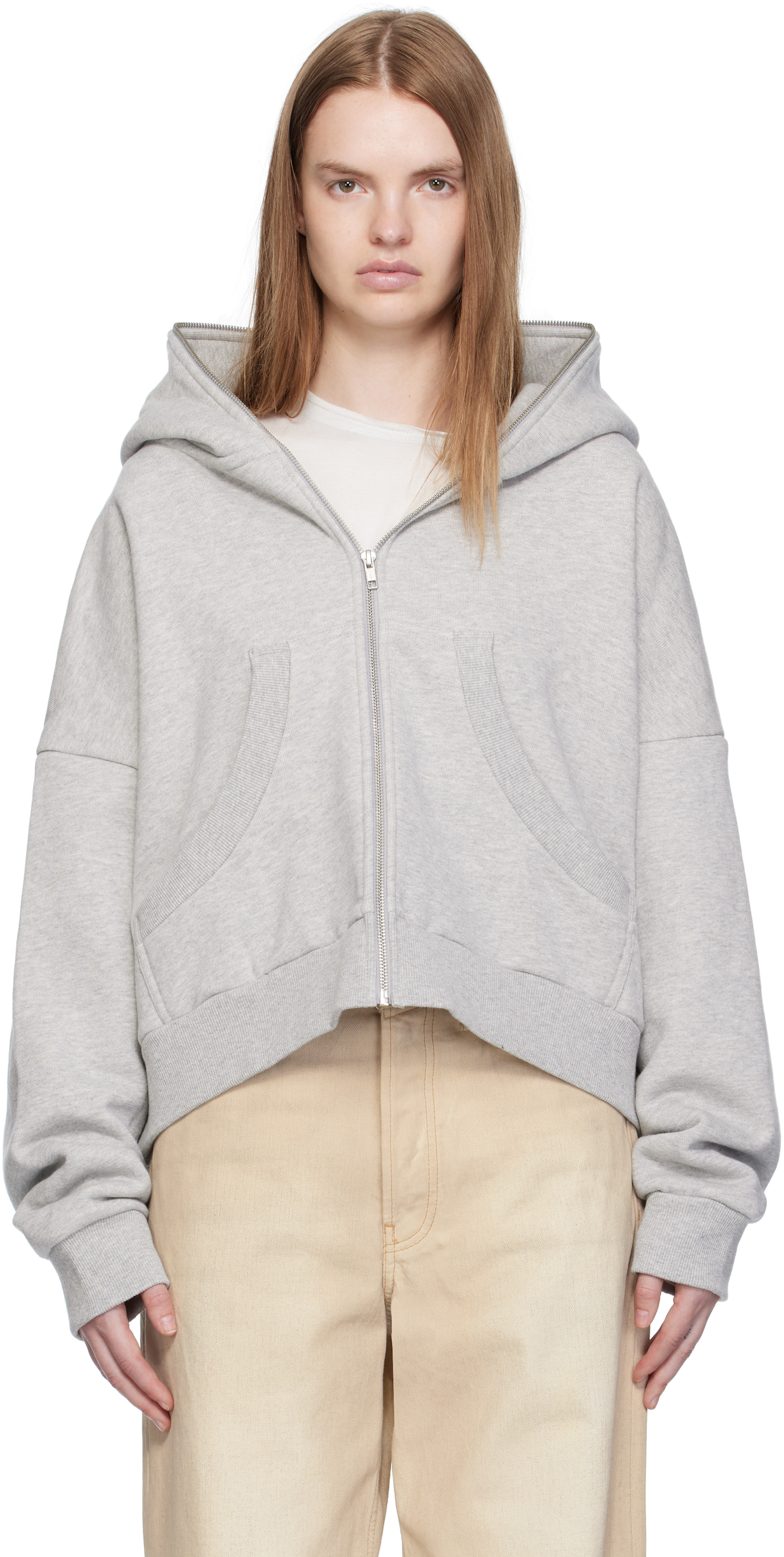 Entire Studios: Gray Eternal Zip Hoodie | SSENSE Puerto Rico