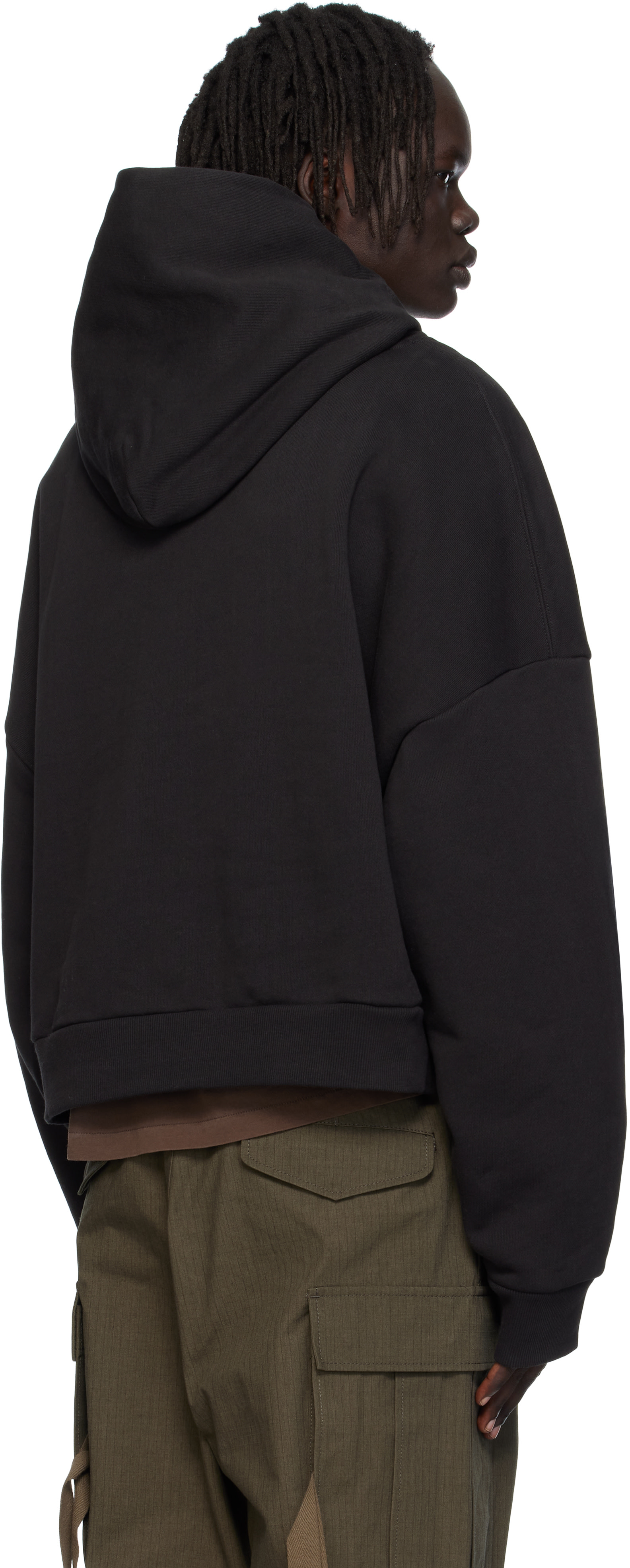 Entire Studios: Black Heavy Hoodie | SSENSE South Korea