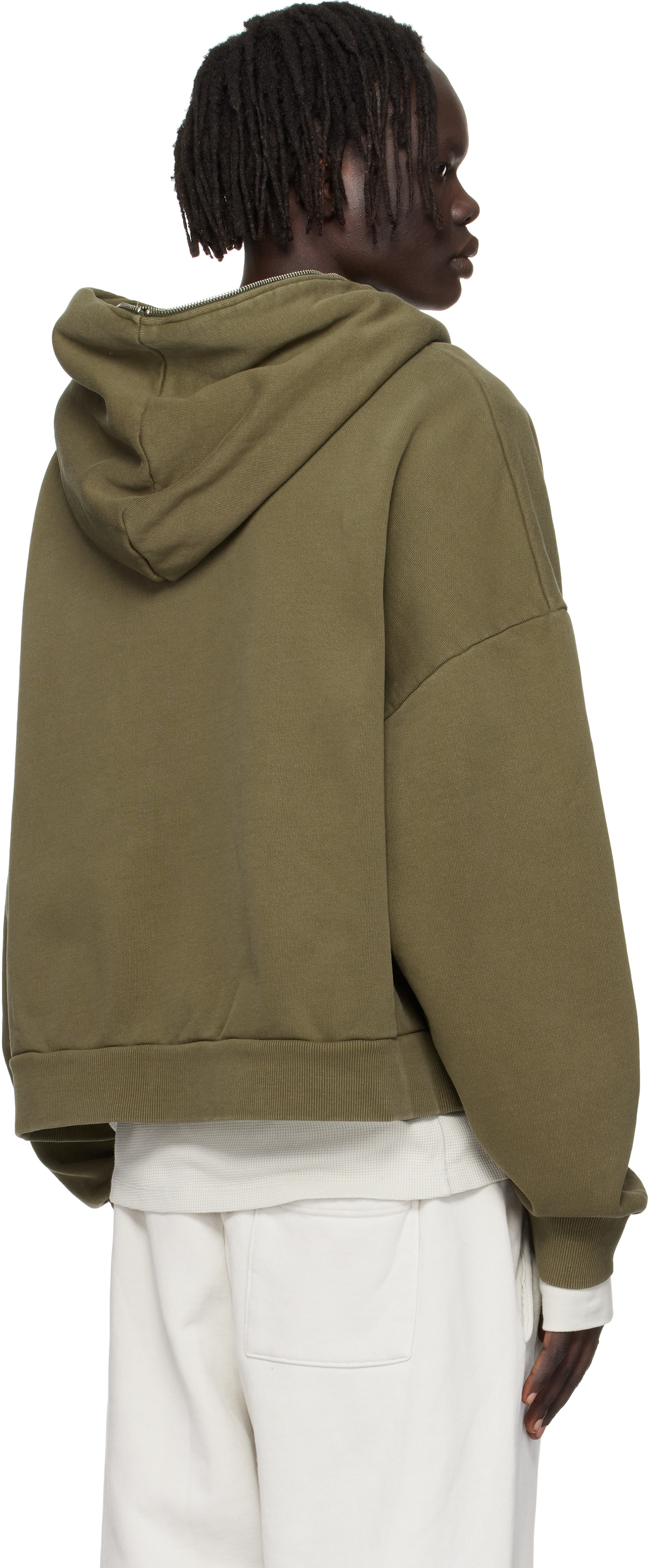 Entire Studios: Khaki Eternal Zip Hoodie | SSENSE Canada