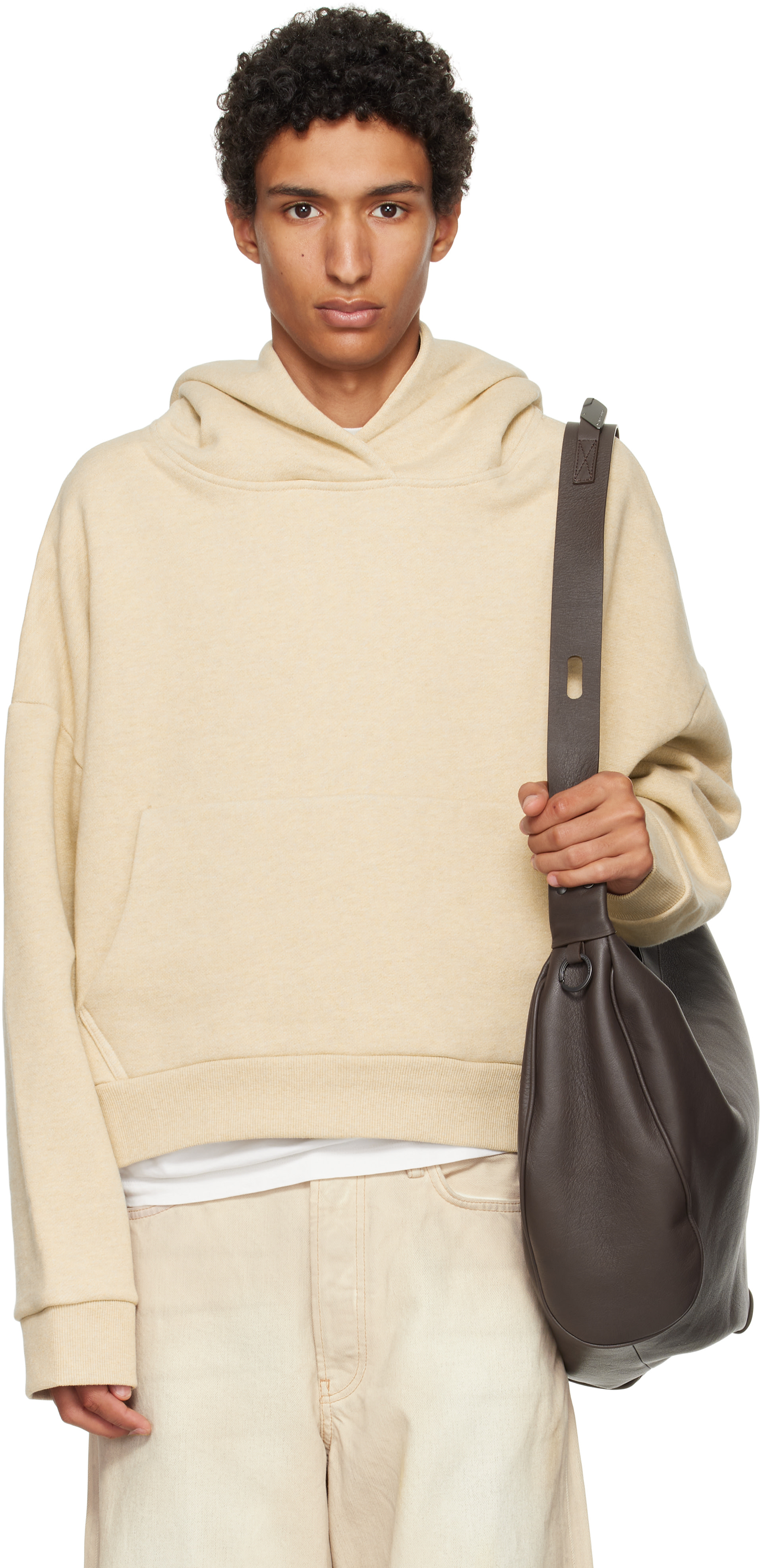 Entire Studios - Pull à capuche épais beige