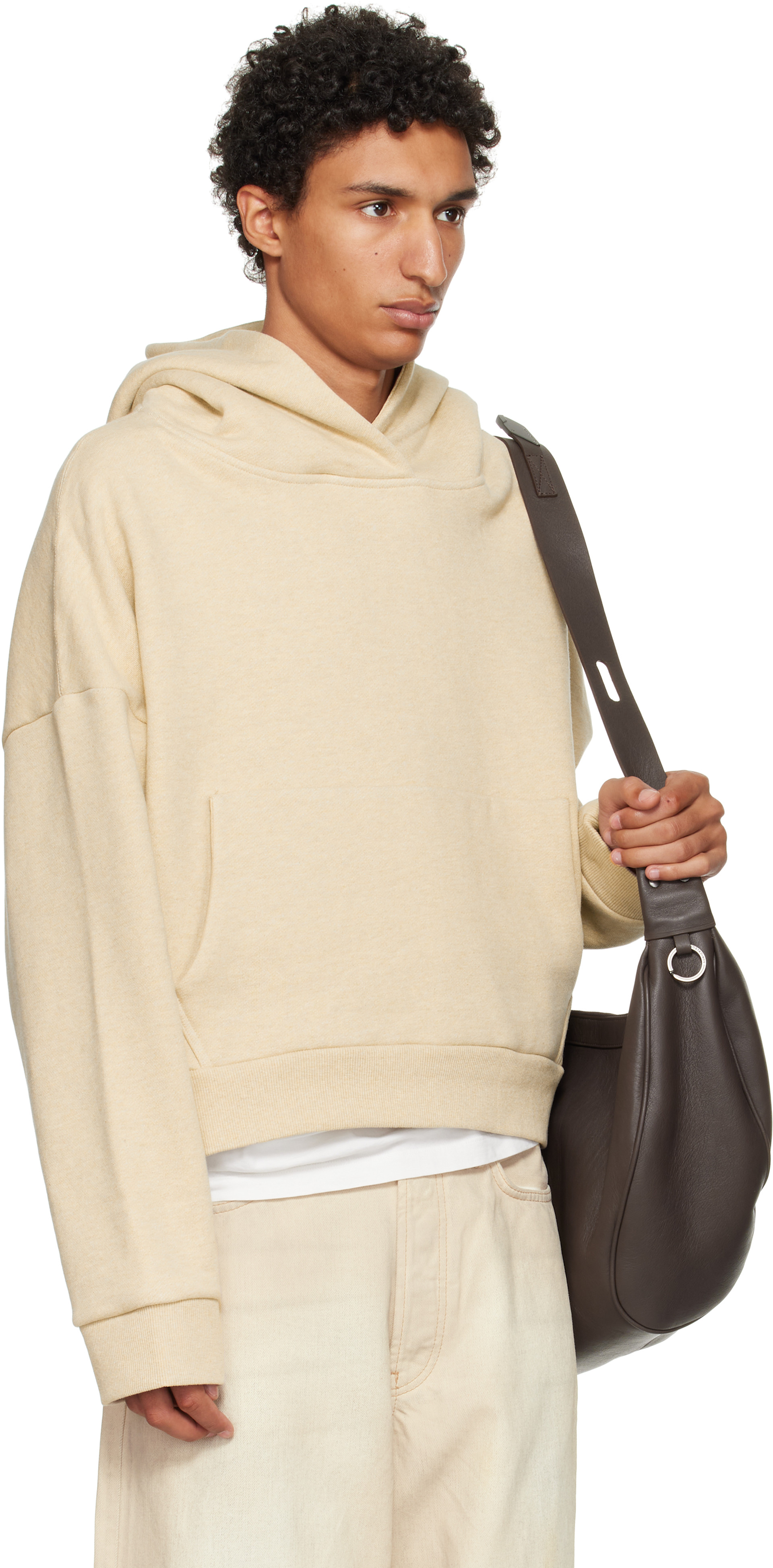 Entire Studios - Pull à capuche épais beige