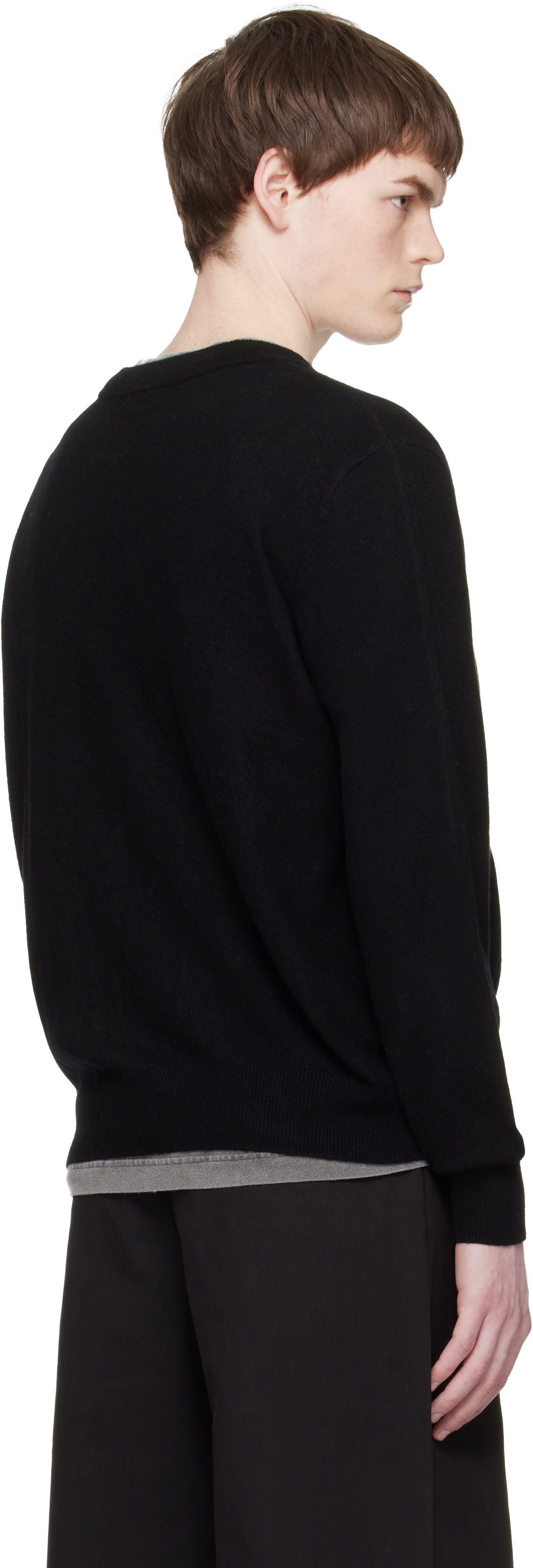 Entire Studios: Black Knit V Neck Sweater | SSENSE Saudi Arabia