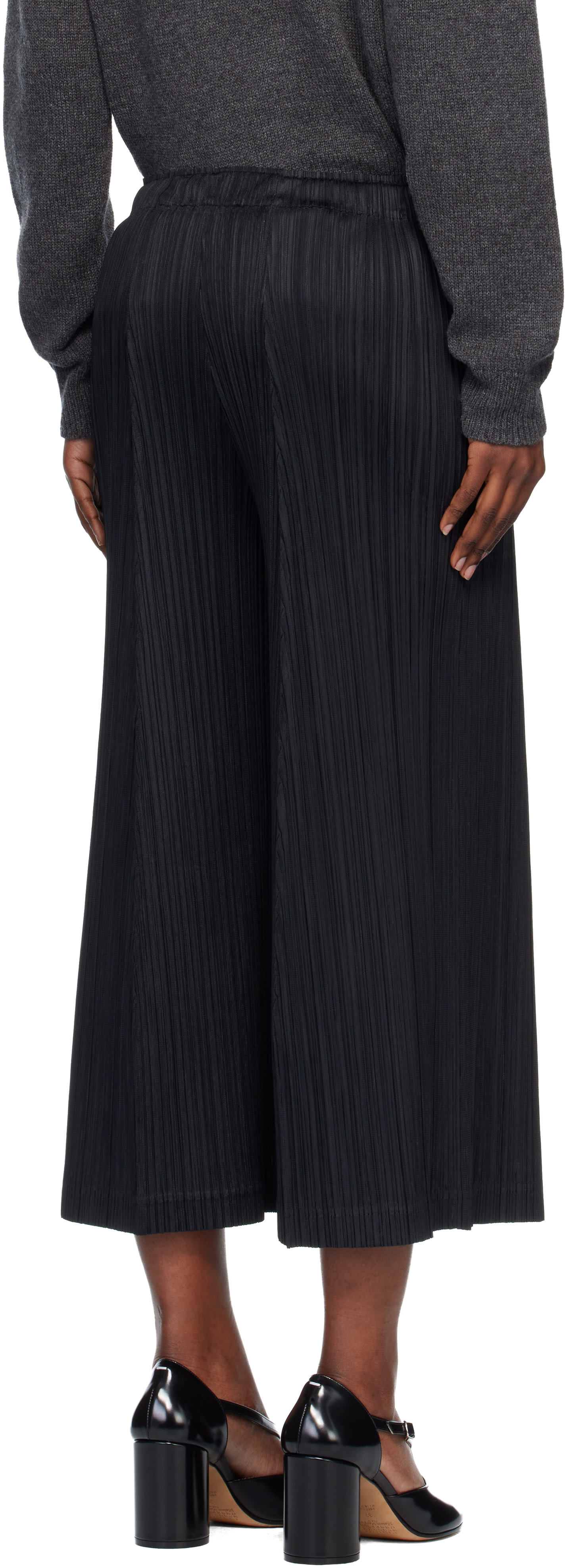 PLEATS PLEASE ISSEY MIYAKE: Black Thicker 1 Trousers | SSENSE