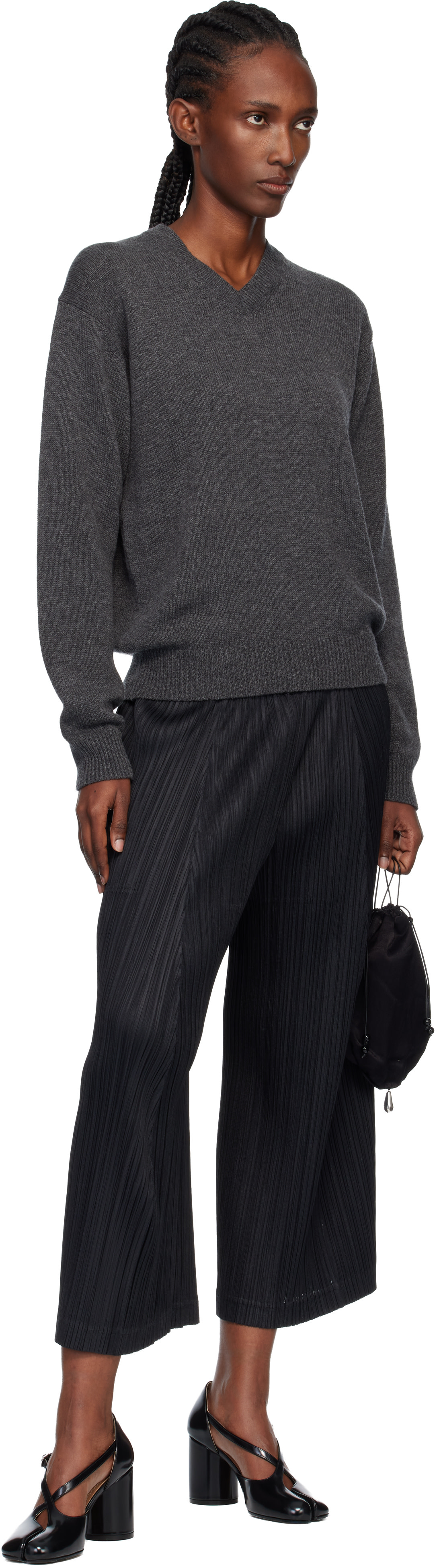 PLEATS PLEASE ISSEY MIYAKE: Black Thicker 1 Trousers | SSENSE