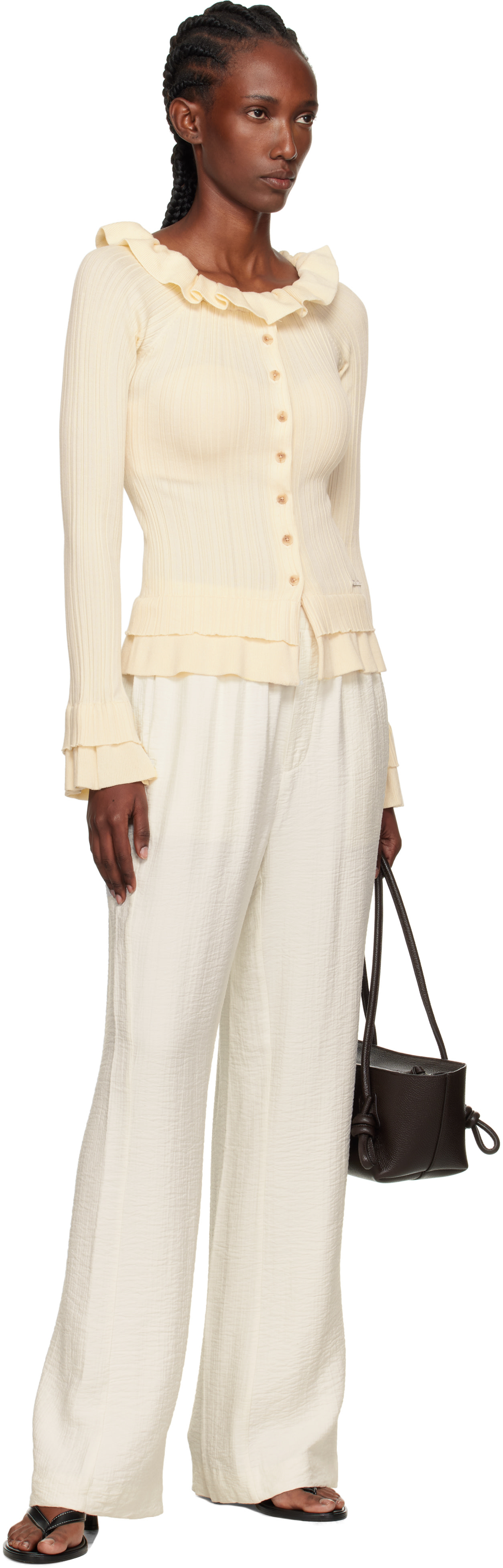 Holzweiler - Cardigan Ripple beige