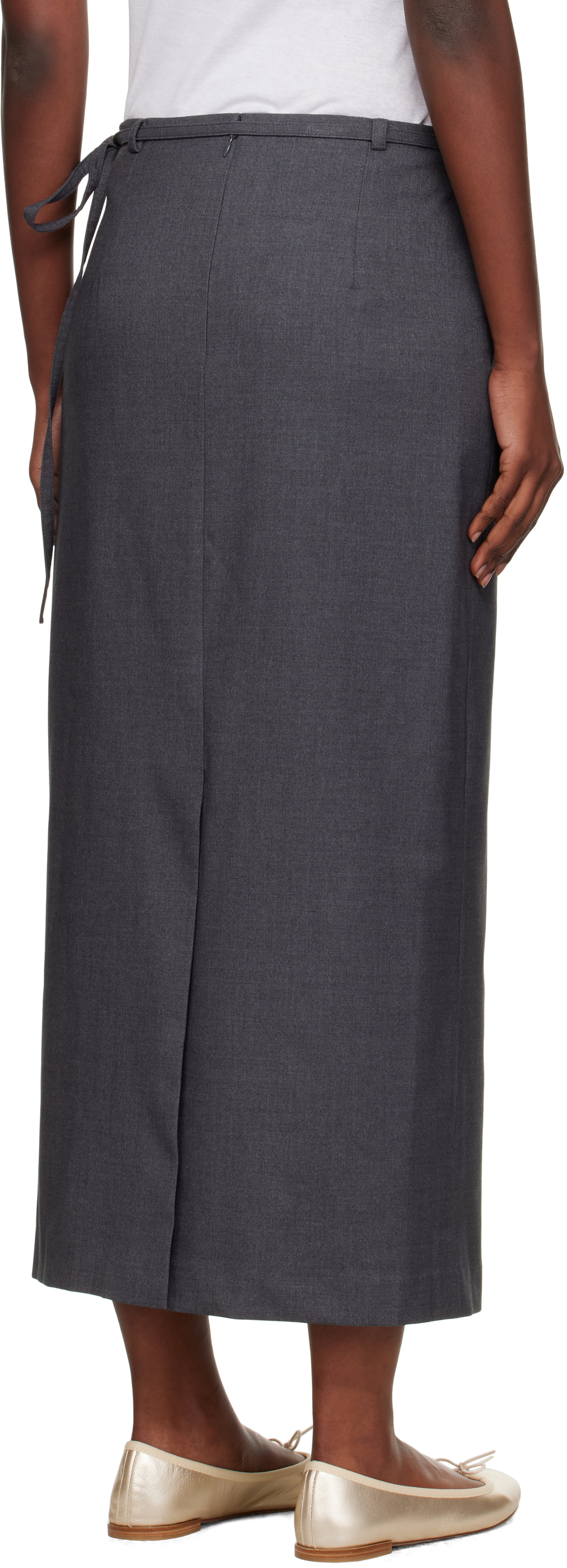 Dunst: Gray Wrap Maxi Skirt | SSENSE Denmark