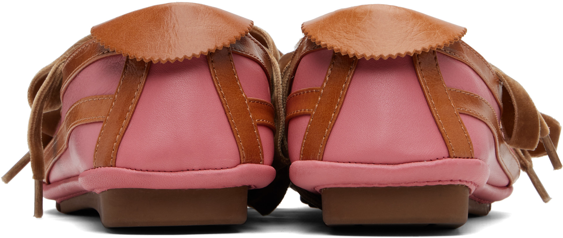Kiko Kostadinov: SSENSE限定 ピンク＆ブラウン Lella Hybrid バレエ