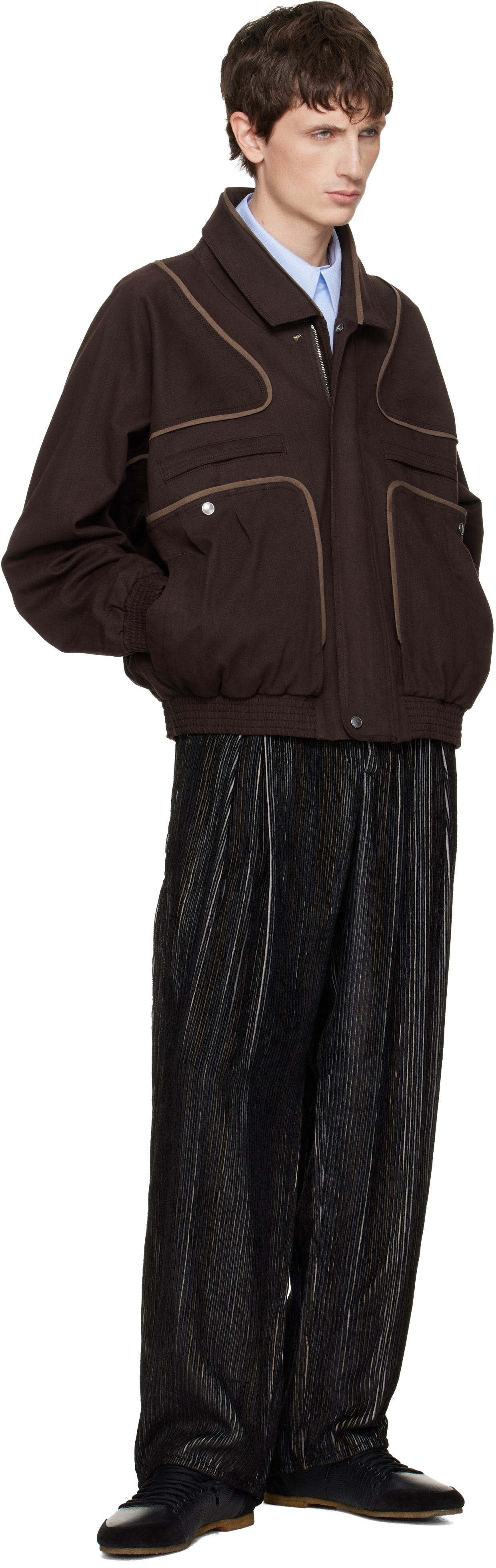 Kiko Kostadinov: Brown Harrer Blouson Jacket | SSENSE Canada