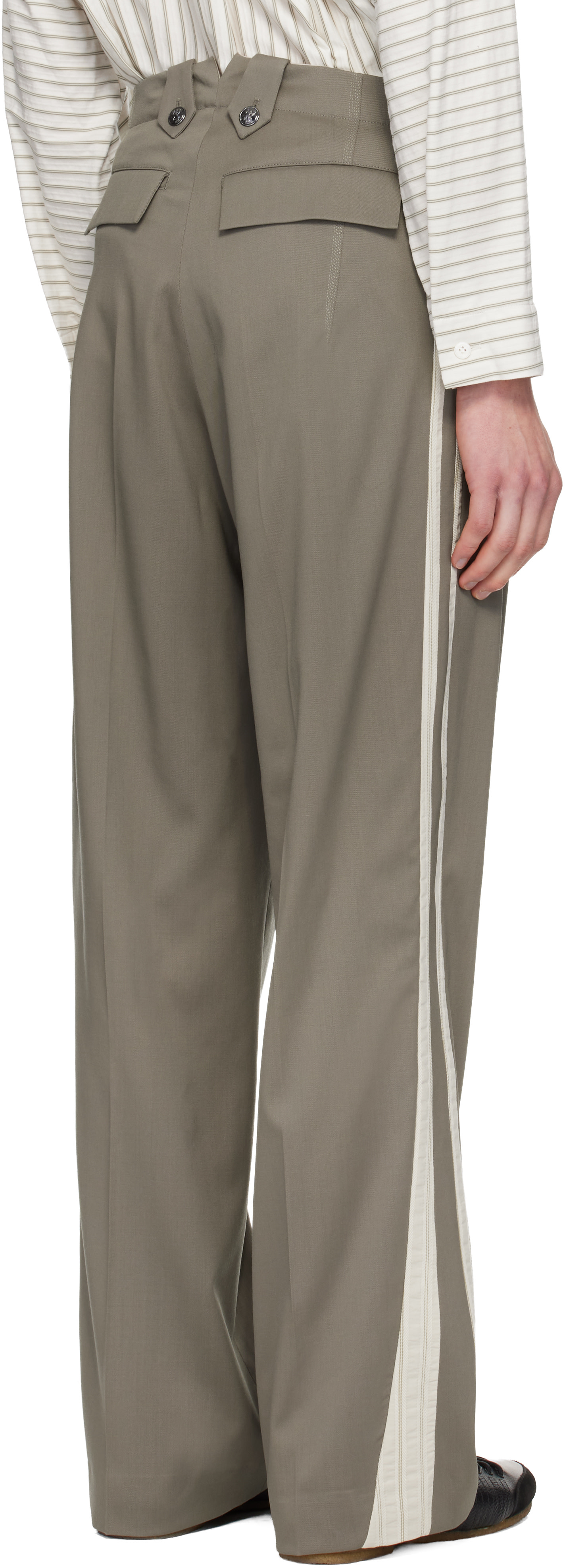 Kiko Kostadinov: Gray Kormos Military Trousers | SSENSE