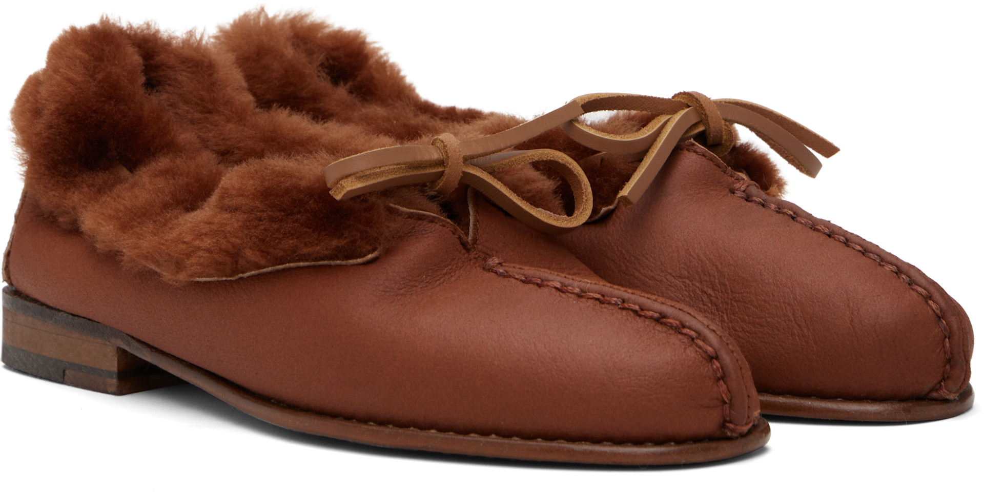 新品未使用★HEREU ヘリュー　ムートンシューズ　TILLA SHEARING HEREU: Tan Tilla Shearling Loafers | SSENSE