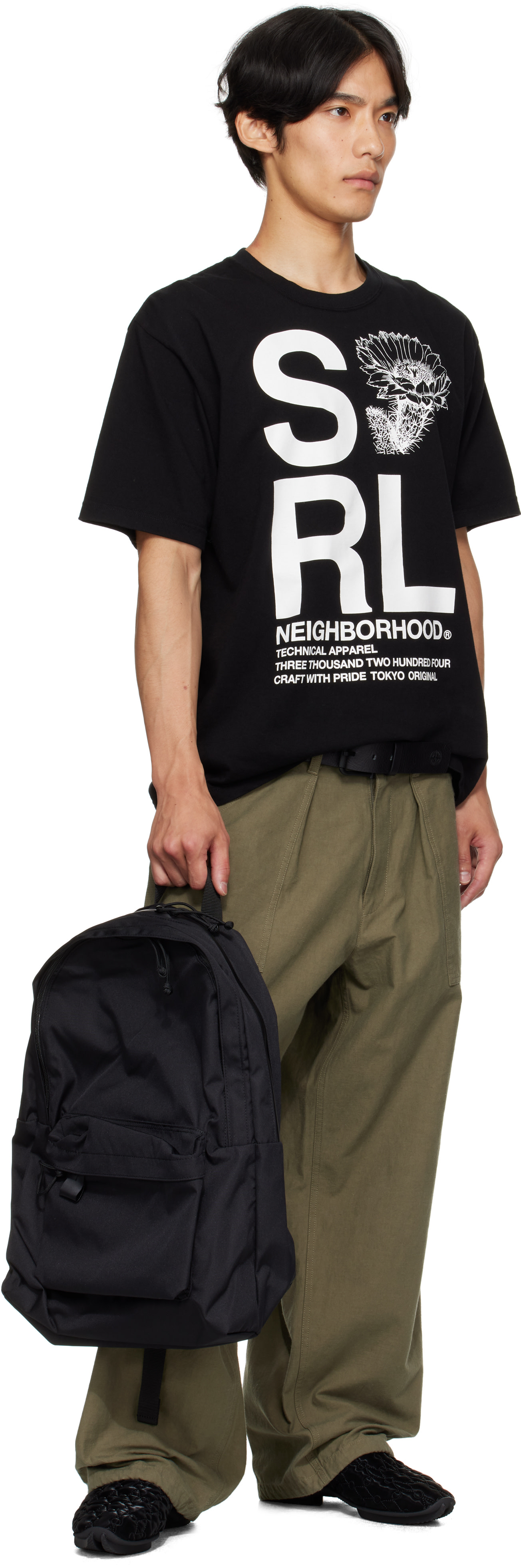 N.Hoolywood: Black PORTER Edition Large Backpack | SSENSE