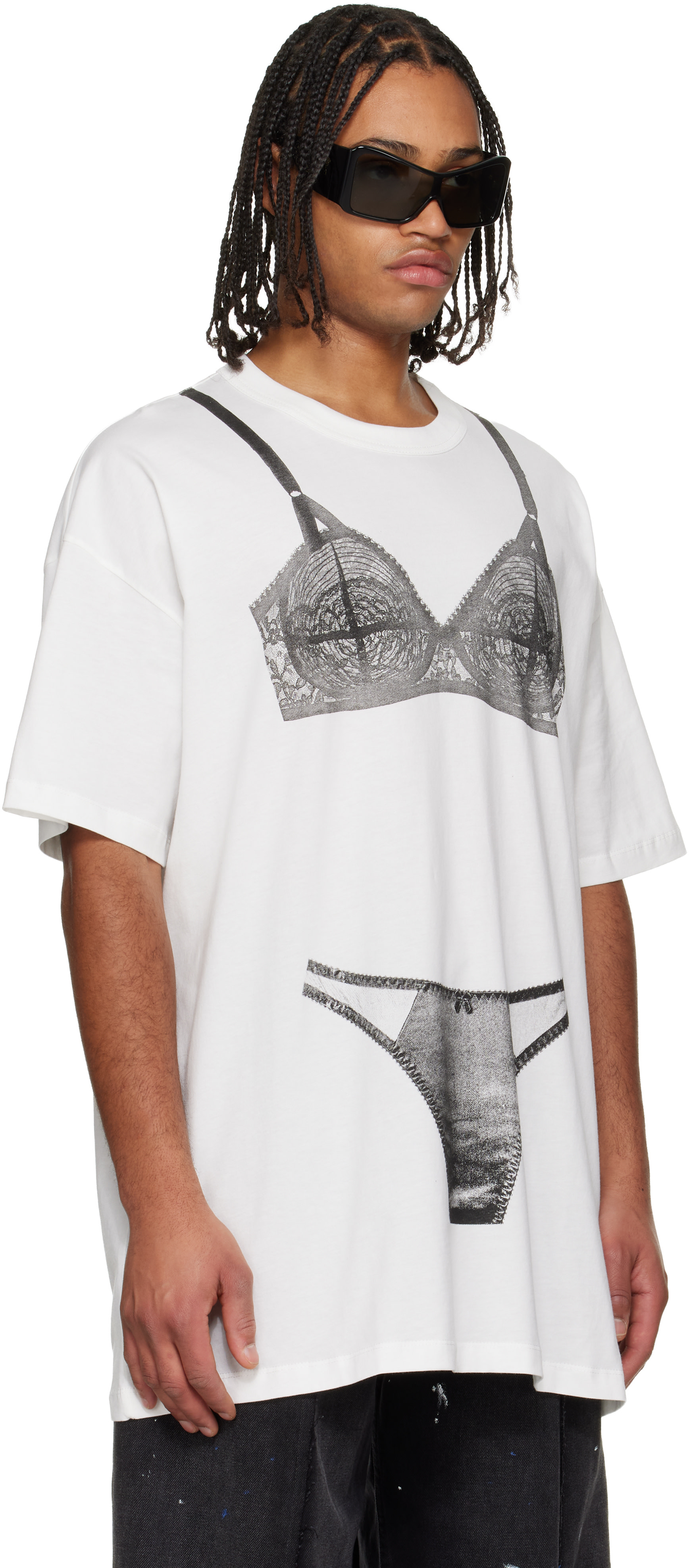 vaquera Tシャツ　サイズM　【新品未使用】 VAQUERA: ホワイト Lingerie ロング Tシャツ | SSENSE 日本