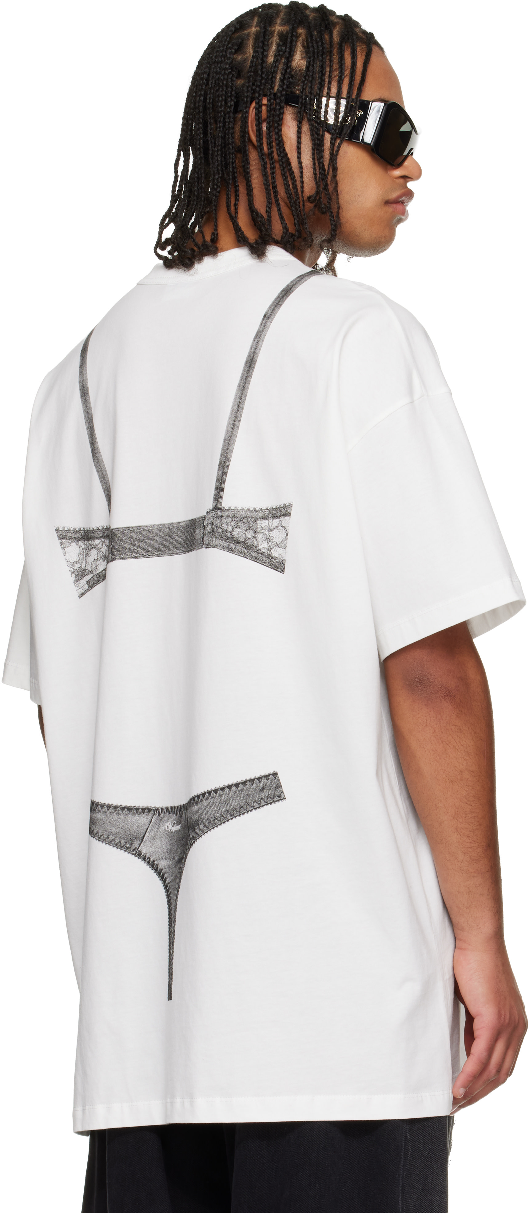 VAQUERA: White Lingerie Tall T-shirt | SSENSE Canada
