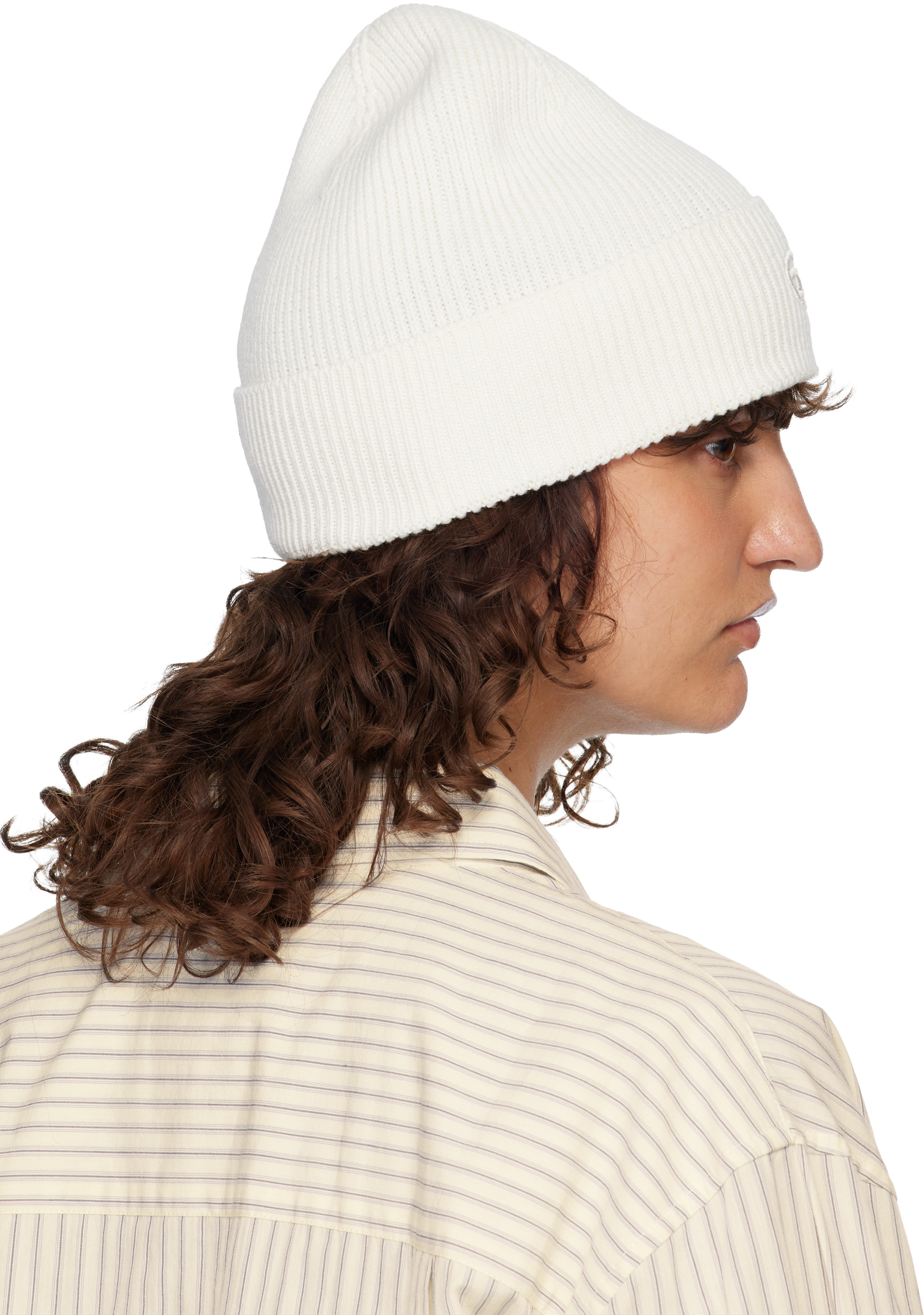 Diesel - Bonnet K-Coder-Fully B blanc cassé