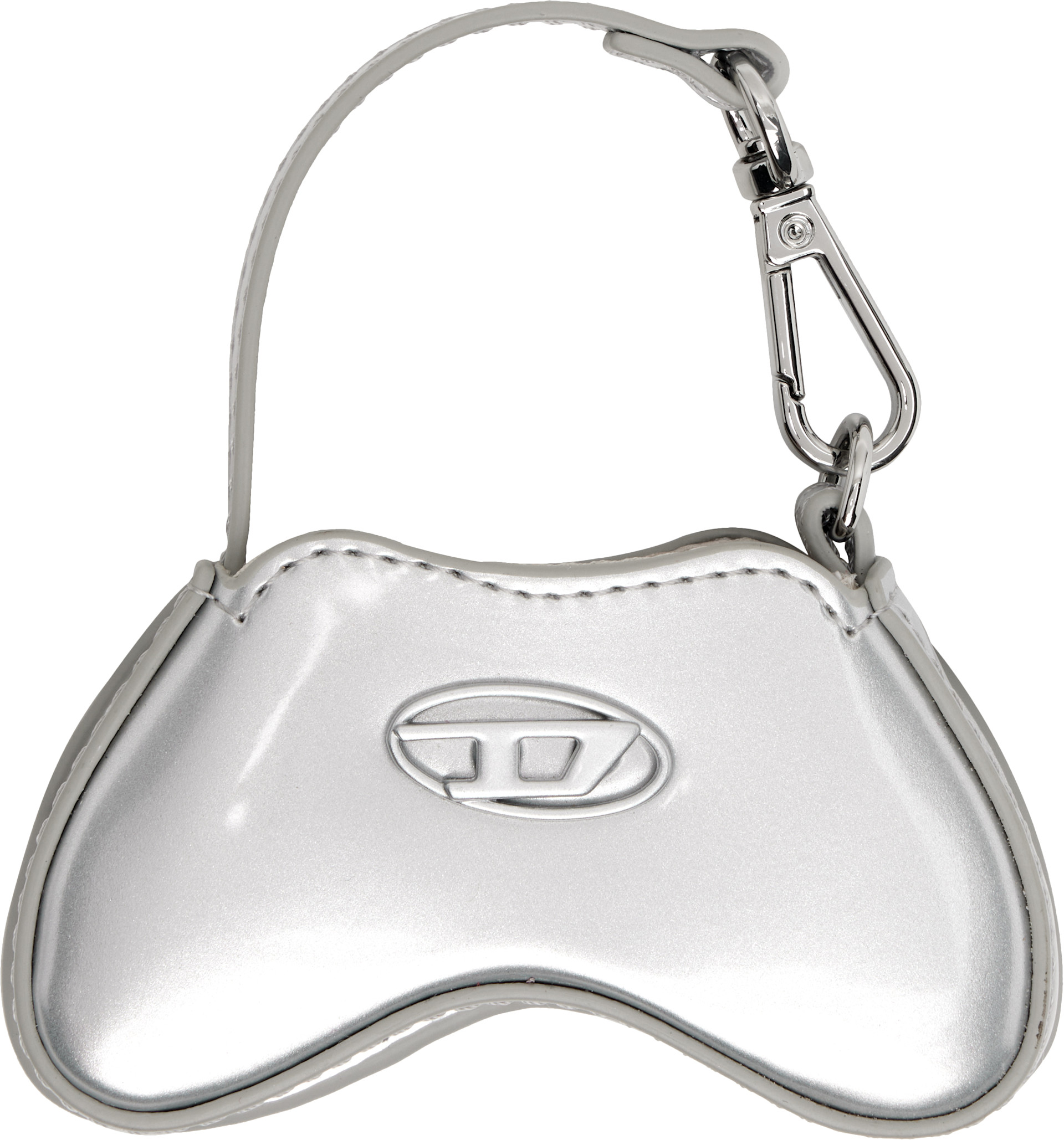 Diesel - Breloque pour sac Play argentée