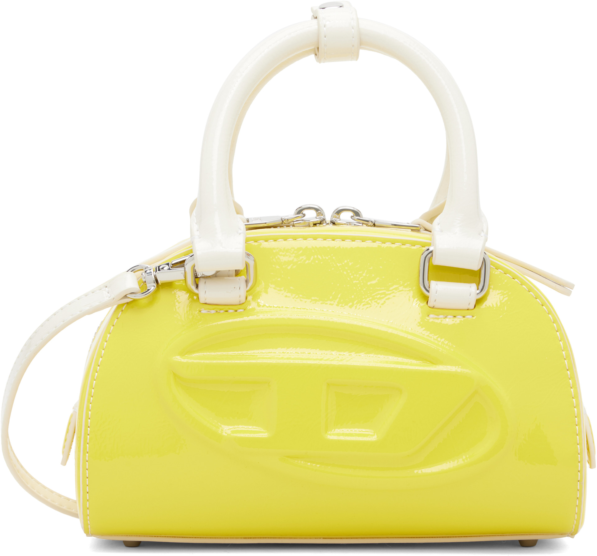 DIESEL ディーゼル イエロー ボディバッグ Diesel: Yellow 1dr Dome Crossbody Bag | SSENSE