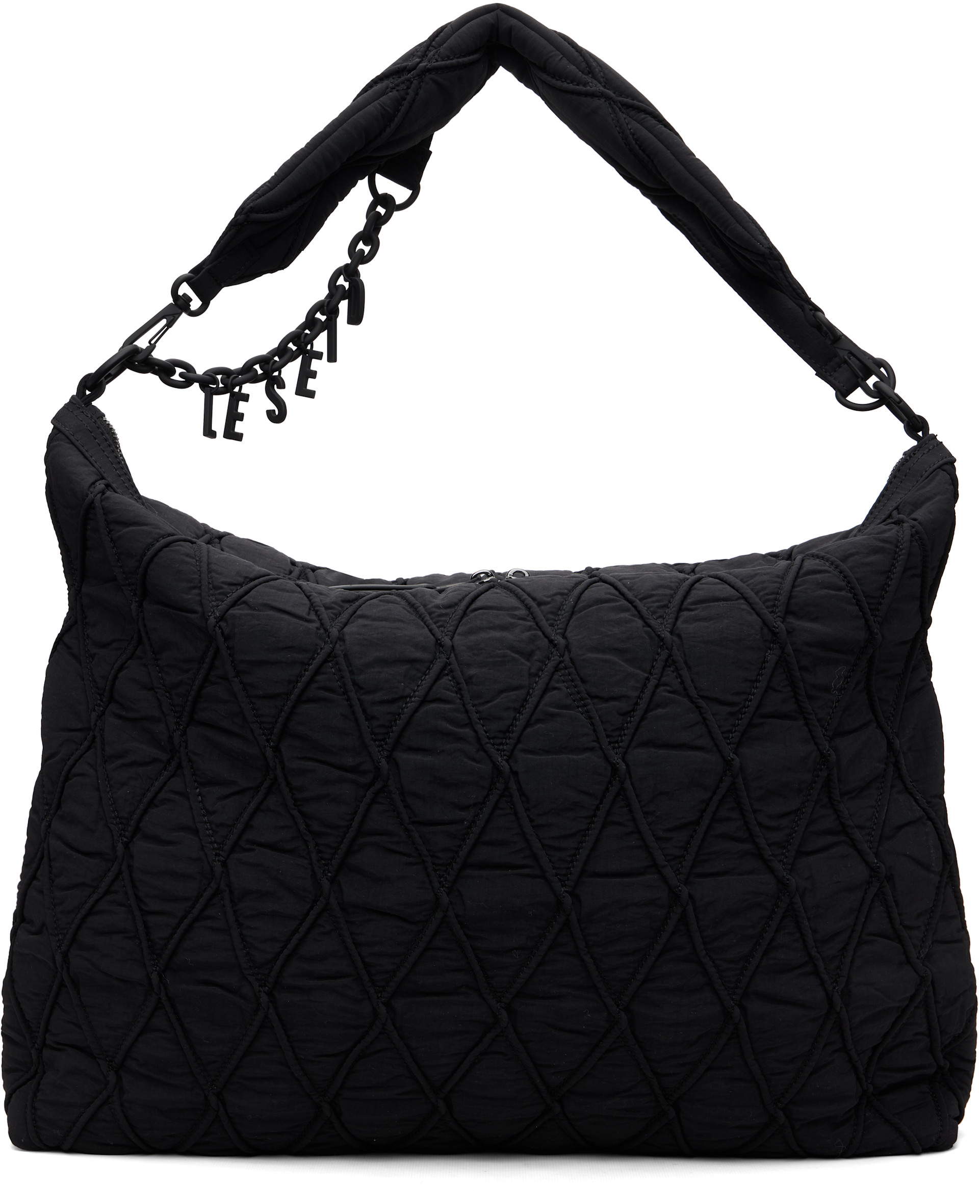 Diesel - Sac noir à breloques à logo