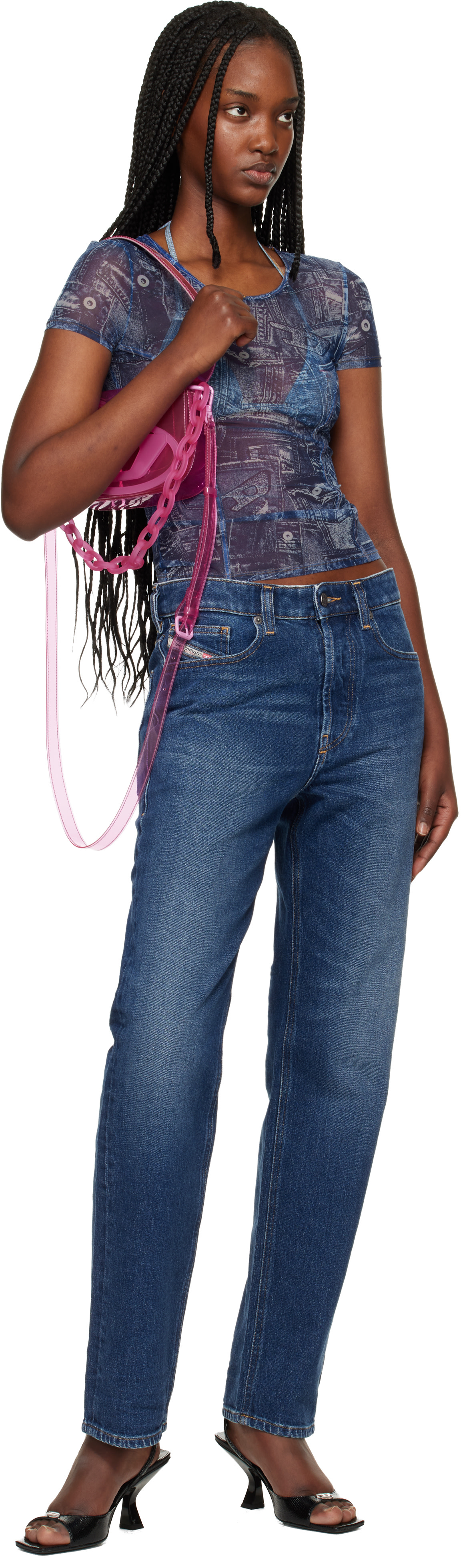 Diesel - Sac rose à logo 1DR