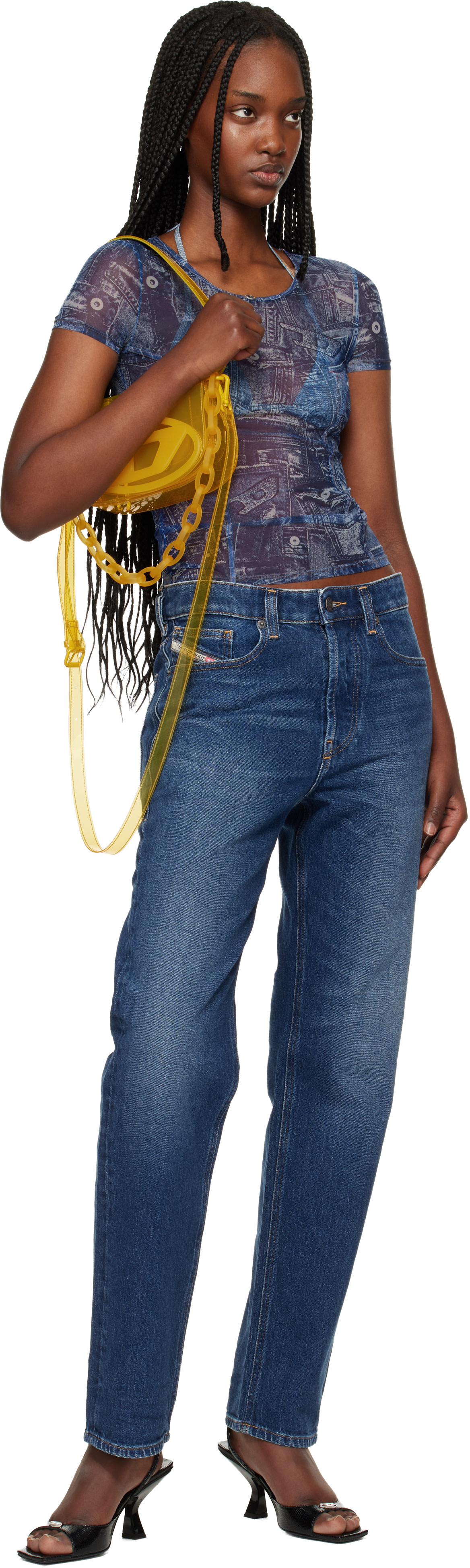 Diesel - Sac jaune à logo 1DR
