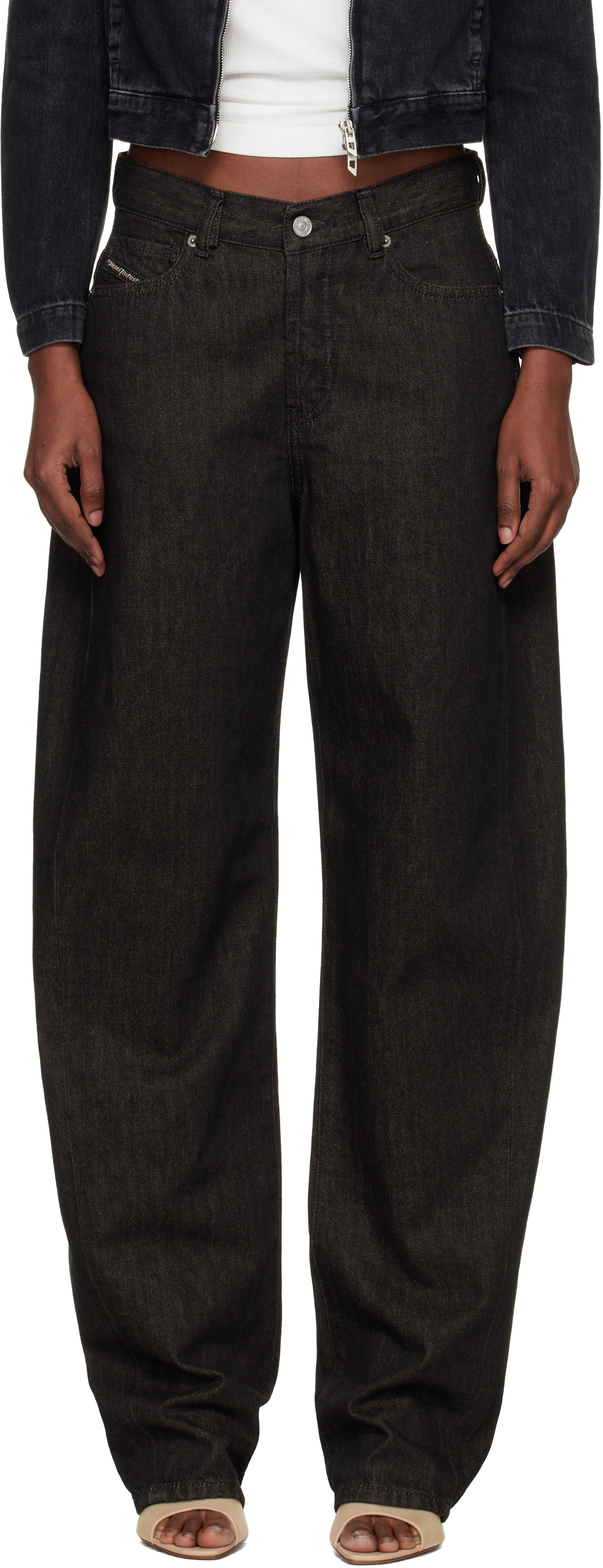 Diesel: Brown 1974 D-ELLZ Jeans | SSENSE