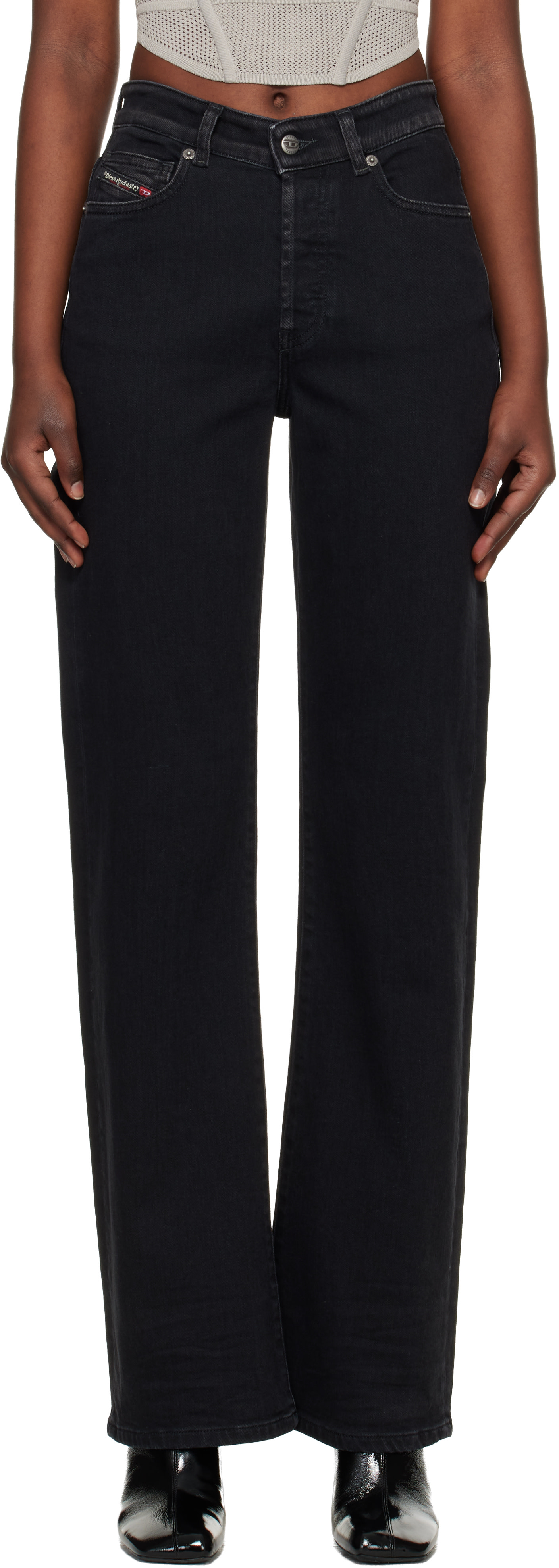 Diesel - Black 1971 D-Sent 09n89 Regular Jeans