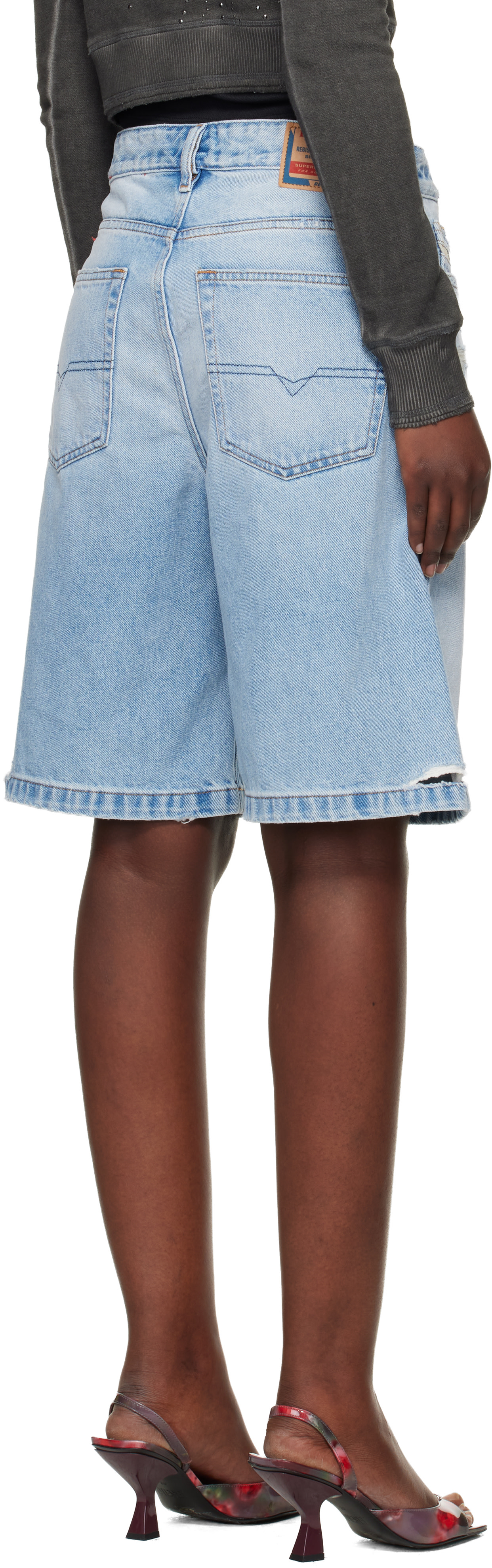 Diesel - Short Sire bleu en denim