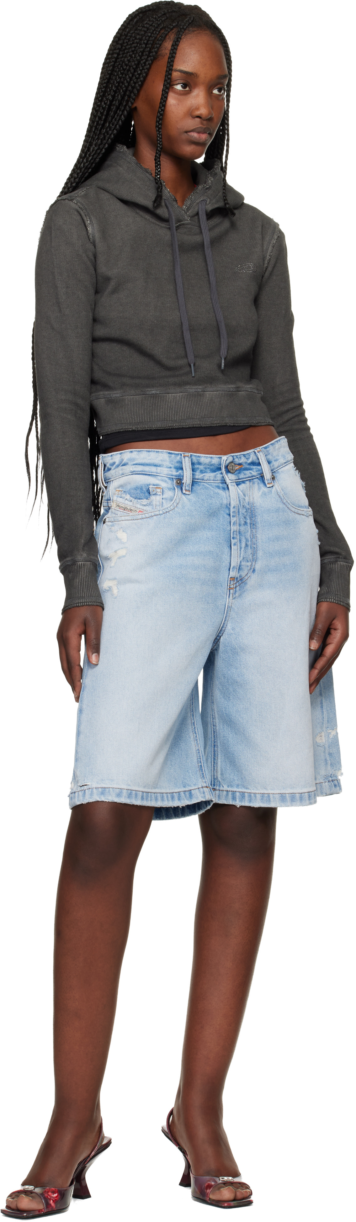 Diesel - Short Sire bleu en denim