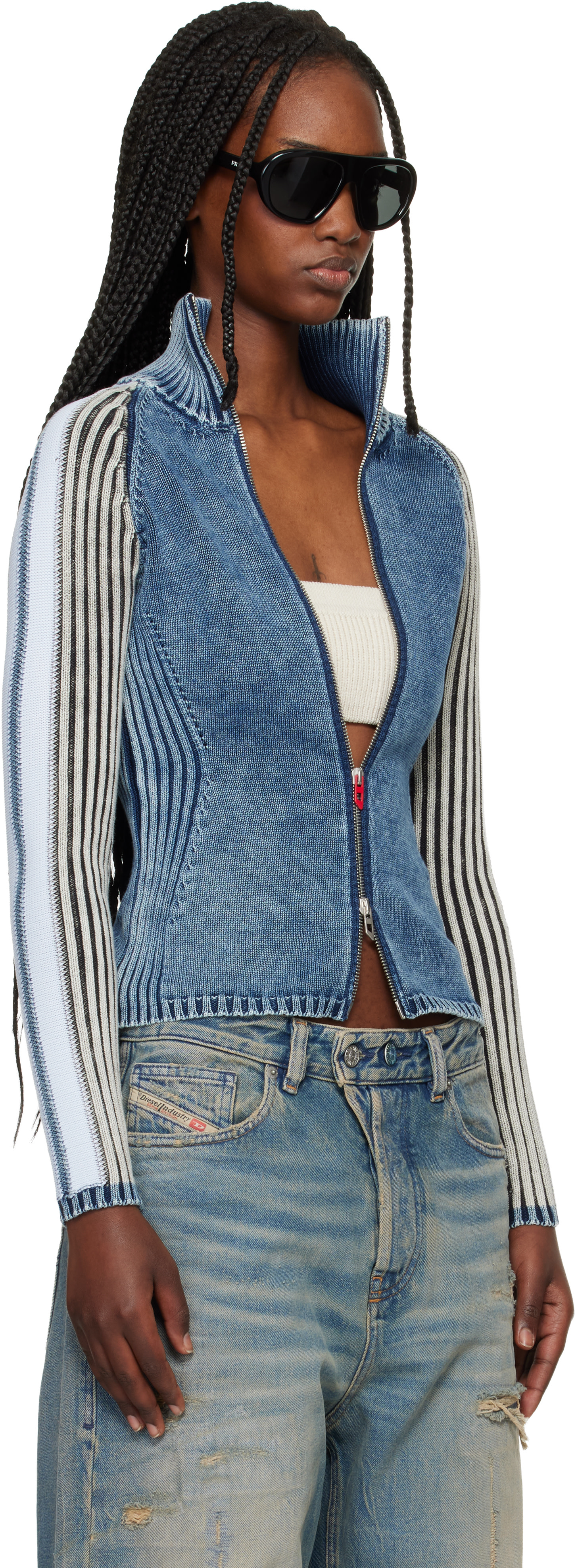 Diesel - Cardigan M-Estrella bleu