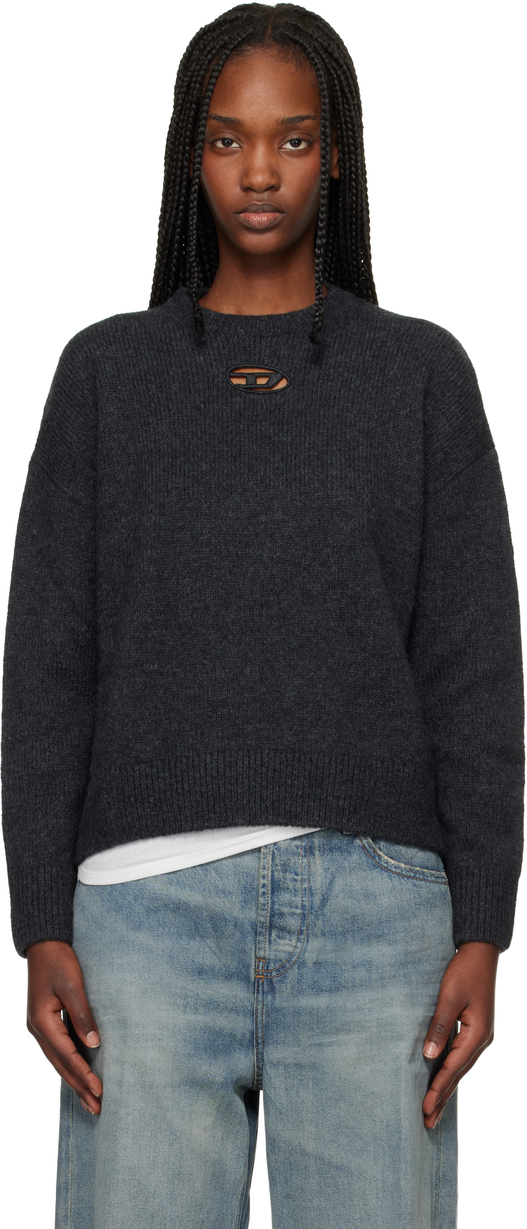 Diesel: Gray M-Areeta Sweater | SSENSE