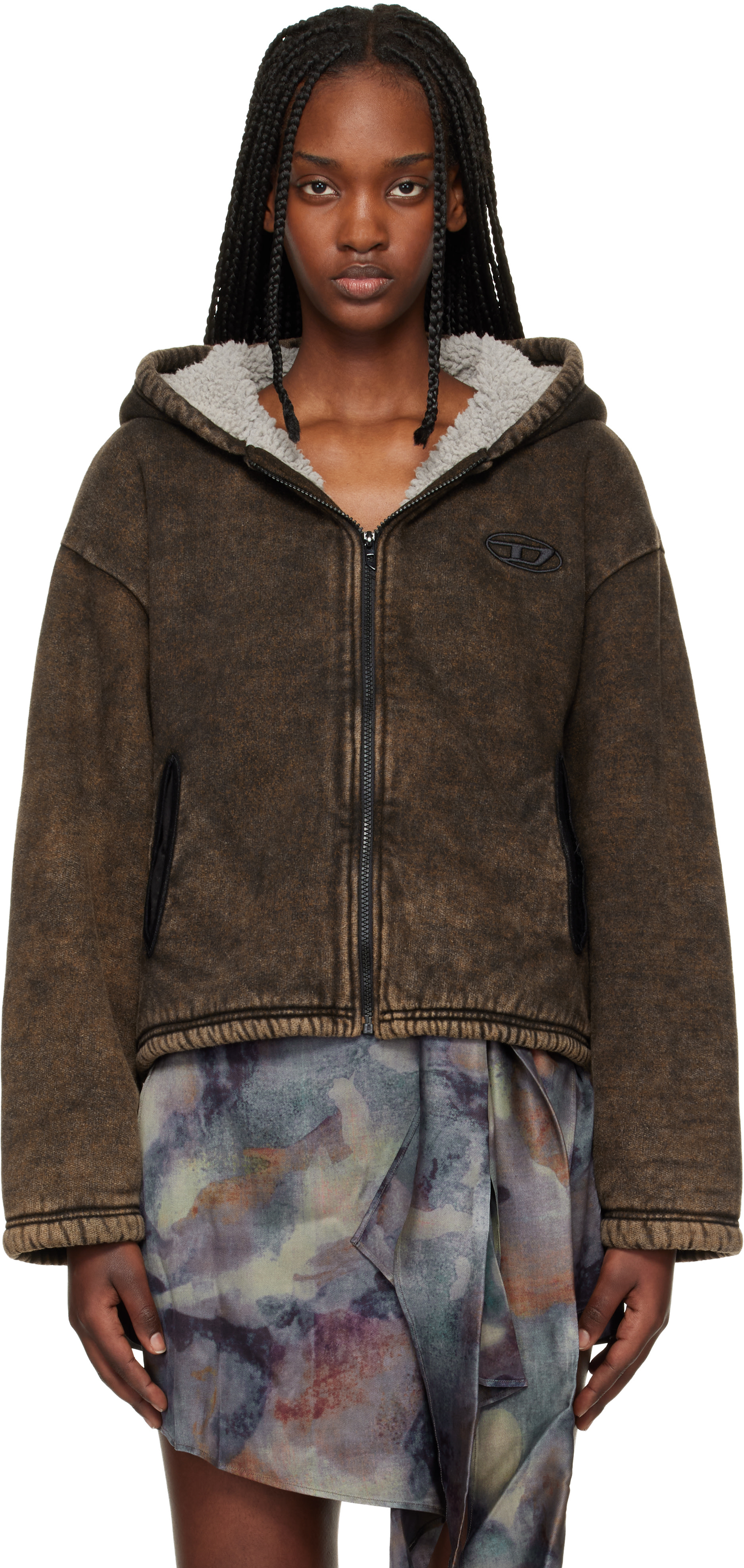 Diesel - Pull à capuche F-Ella brun