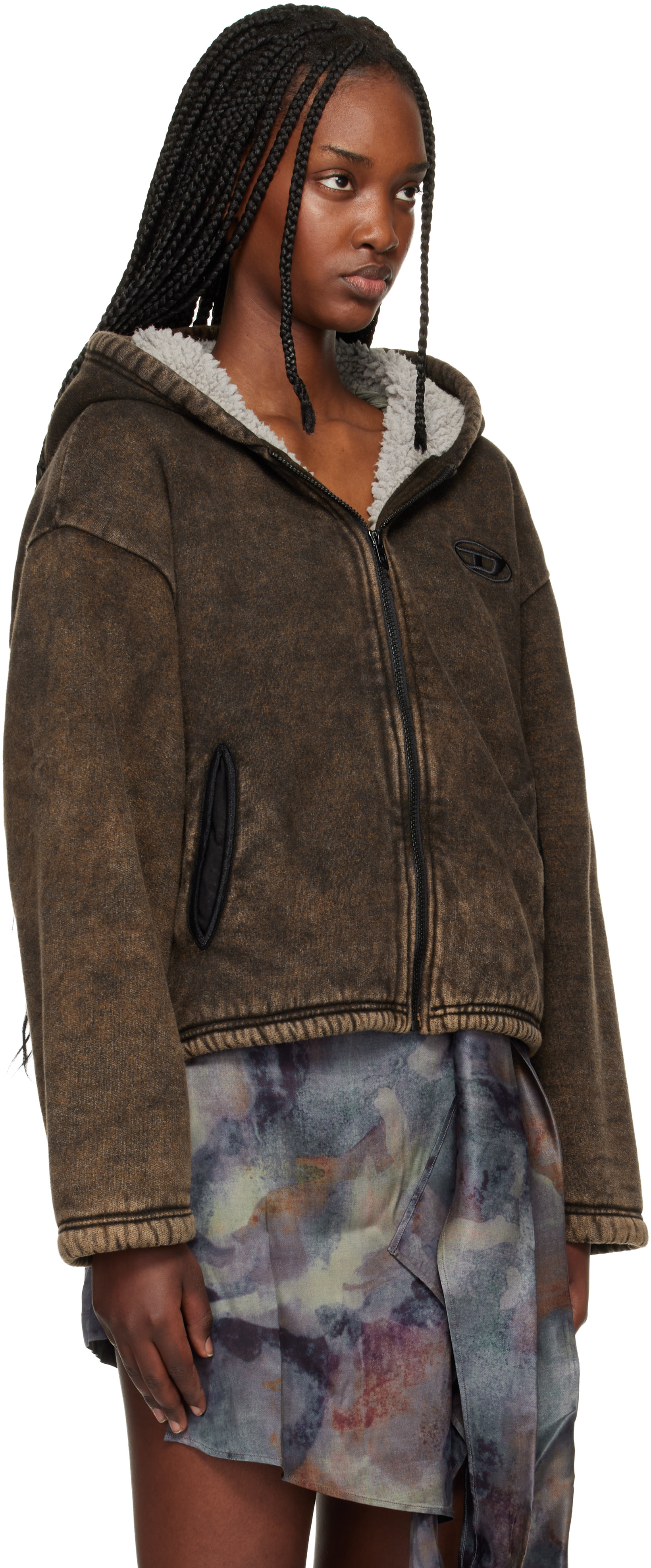 Diesel - Pull à capuche F-Ella brun