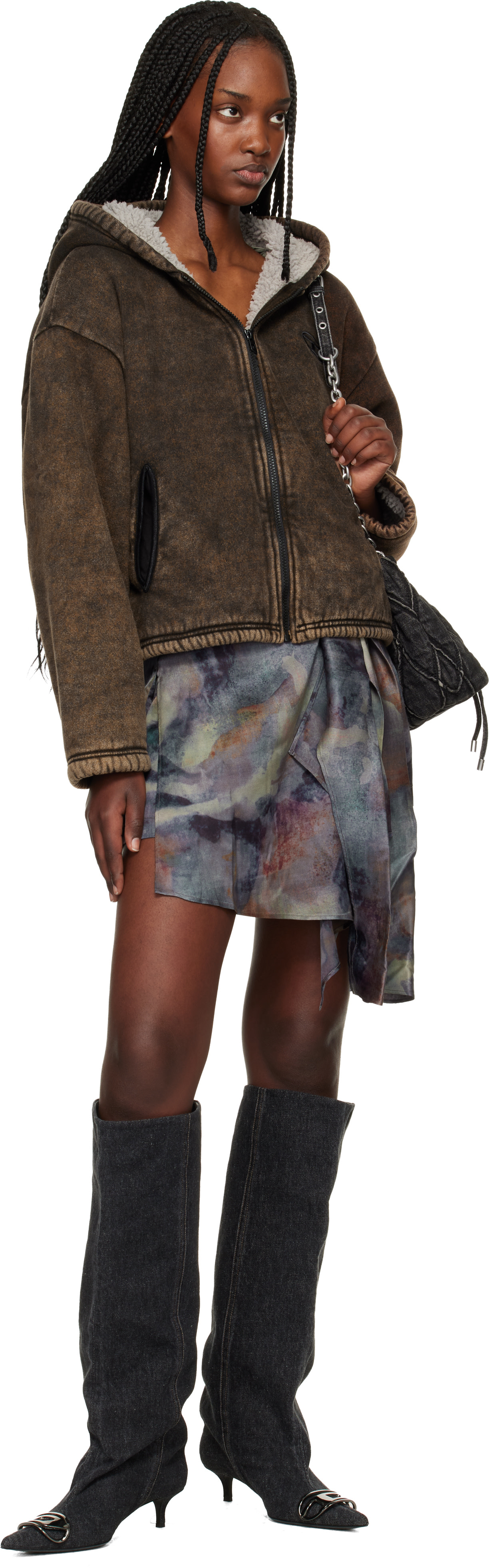 Diesel - Pull à capuche F-Ella brun