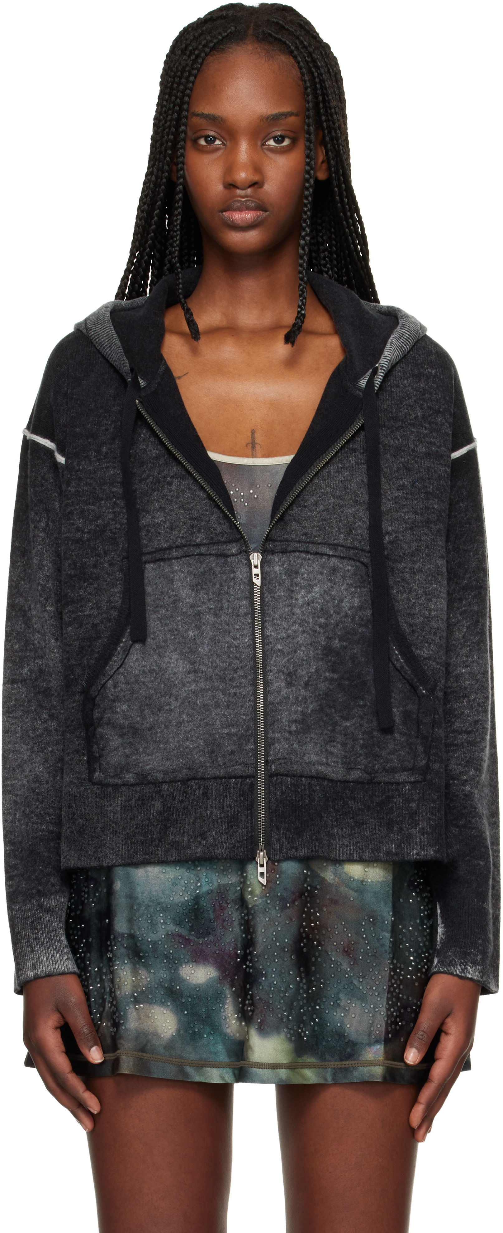 Diesel: Black M-Hermine Hoodie | SSENSE
