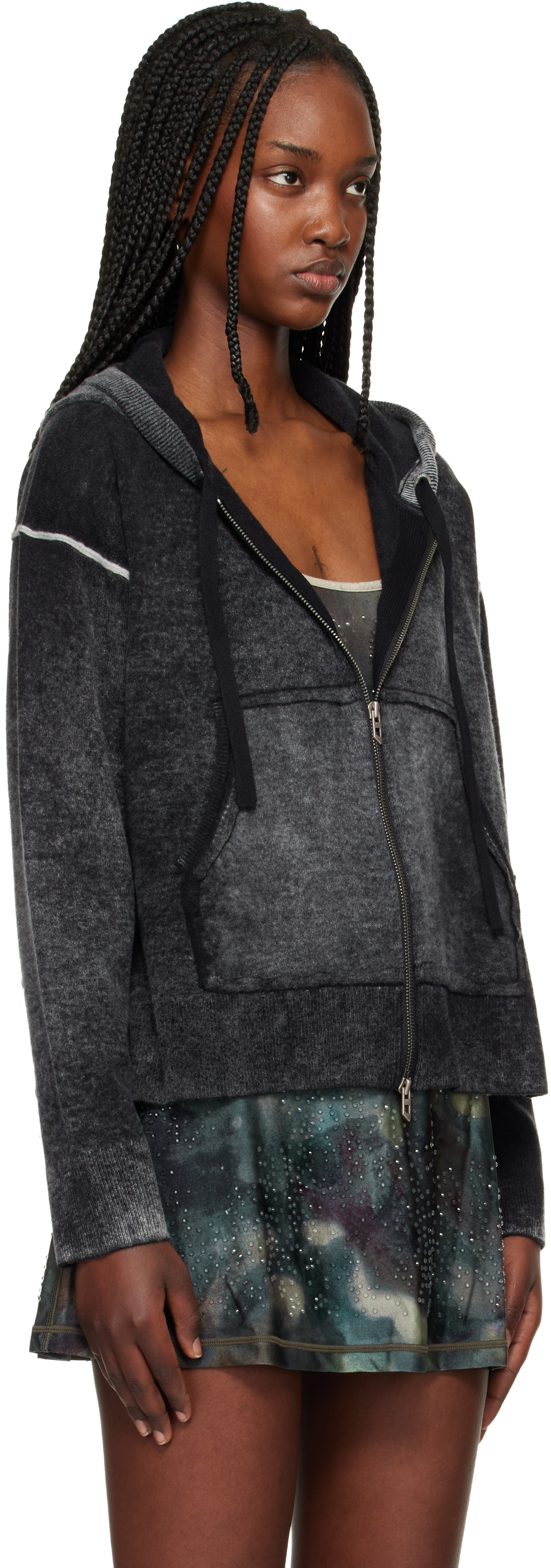 Diesel - Pull à capuche Hermine noir