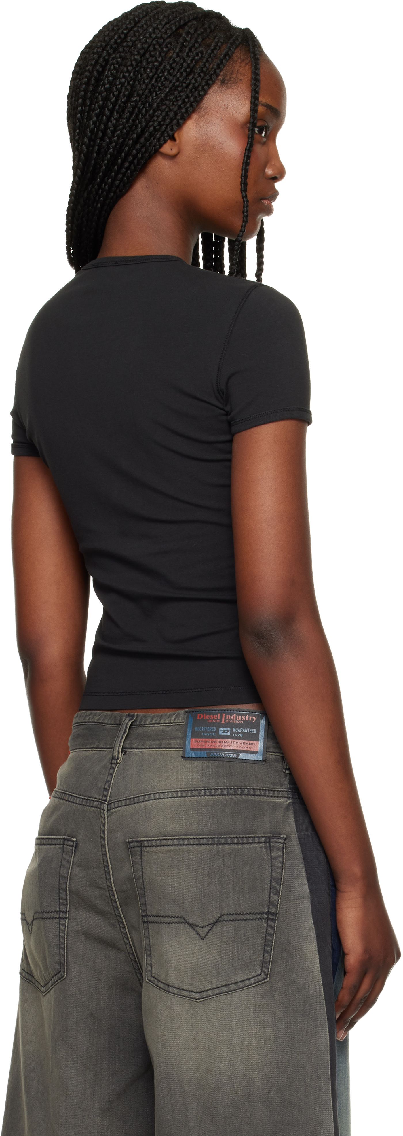 Diesel: Black T-Uncutieslong-Od T-shirt | SSENSE