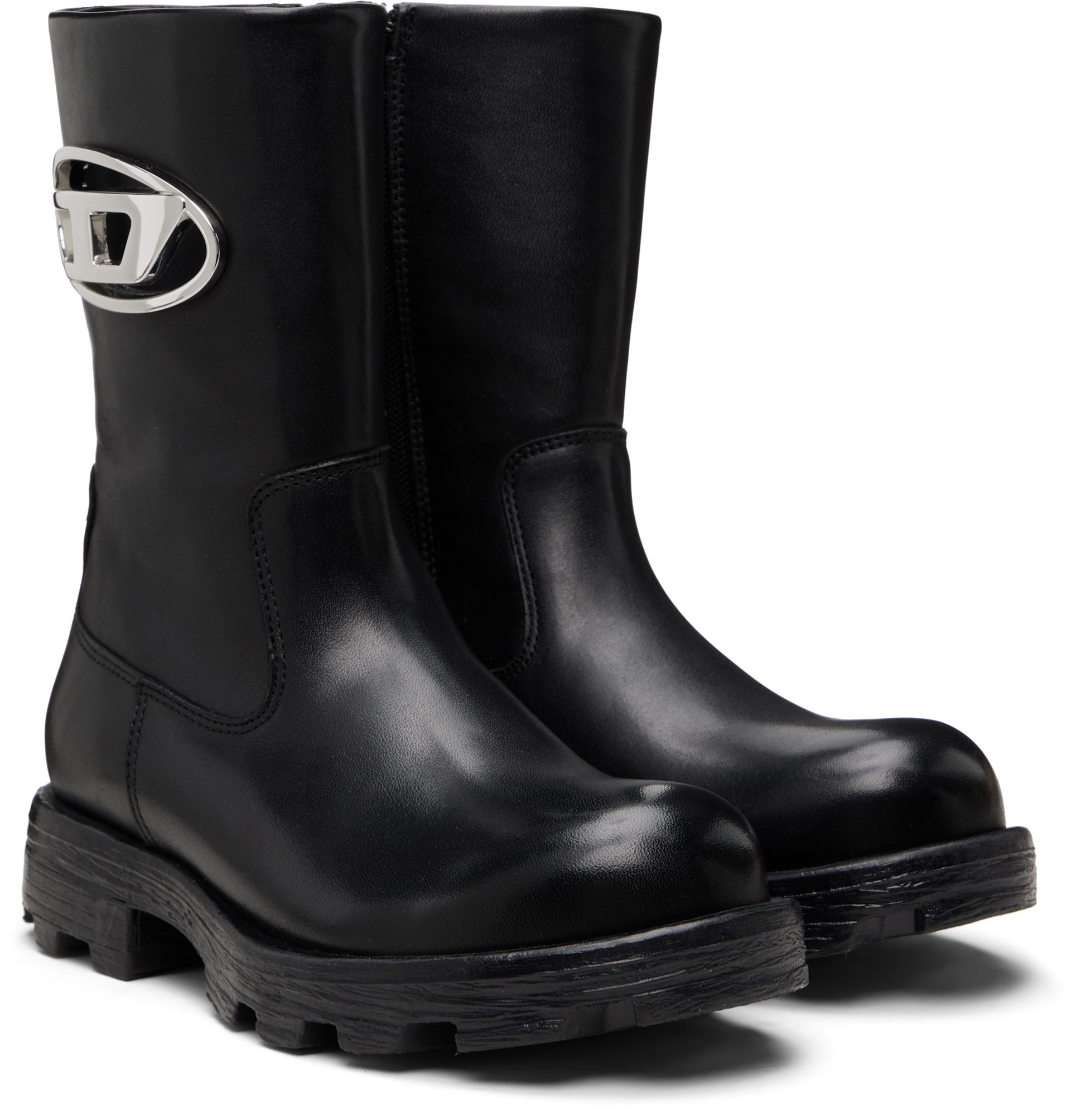 Diesel: Black D-Hammer Bkr D W Boots | SSENSE
