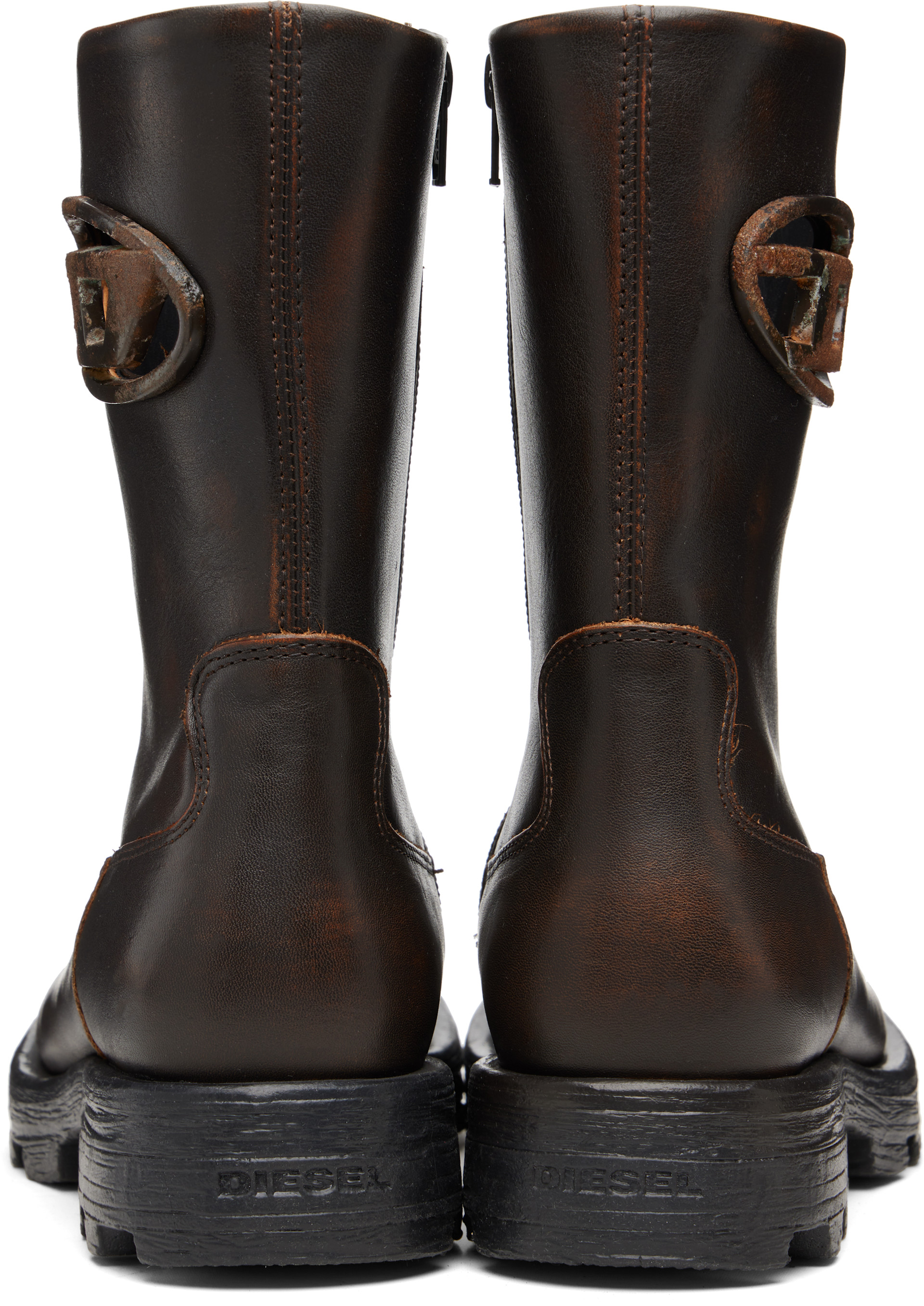 Diesel: Brown D-Hammer Bkr D W Boots | SSENSE