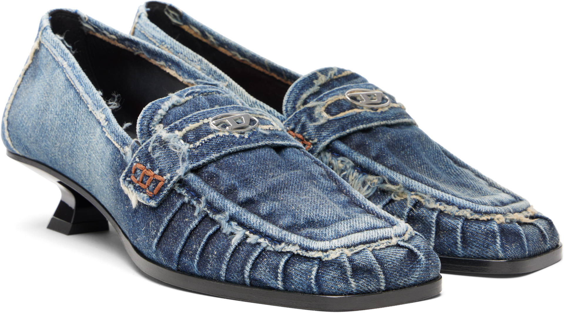 DIESEL ローファー D-AMBER MOC 30 Diesel: Blue D-Amber Moc 30 Heels | SSENSE