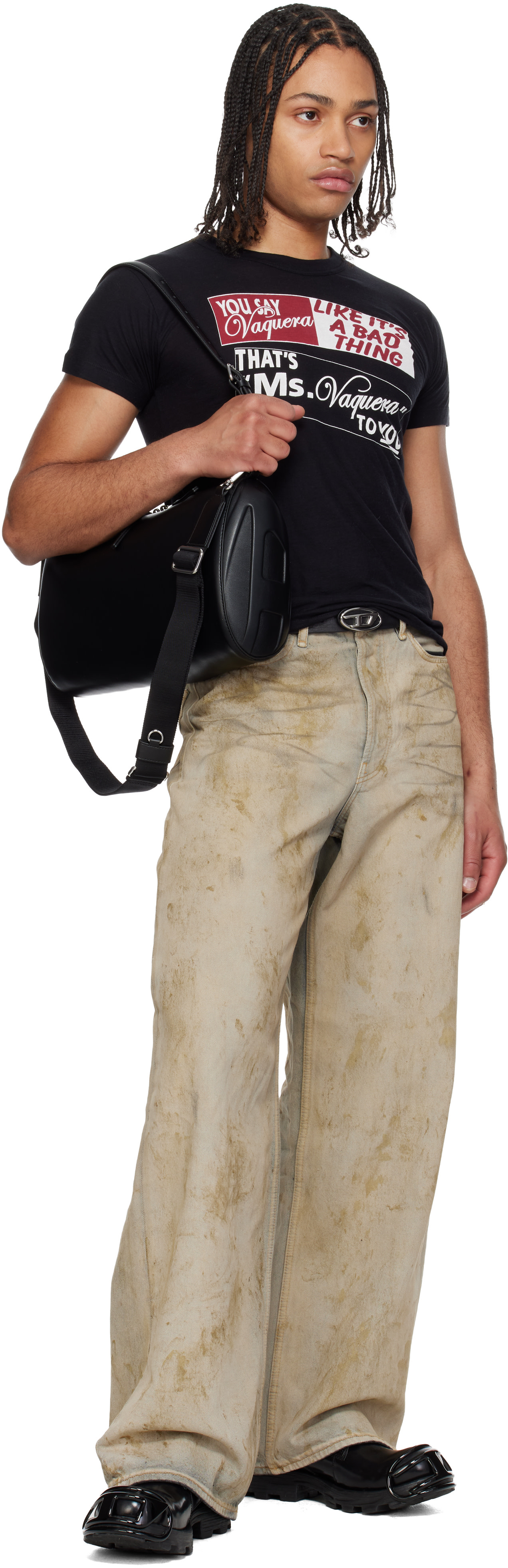 Diesel - Black B-1dr Layer Belt