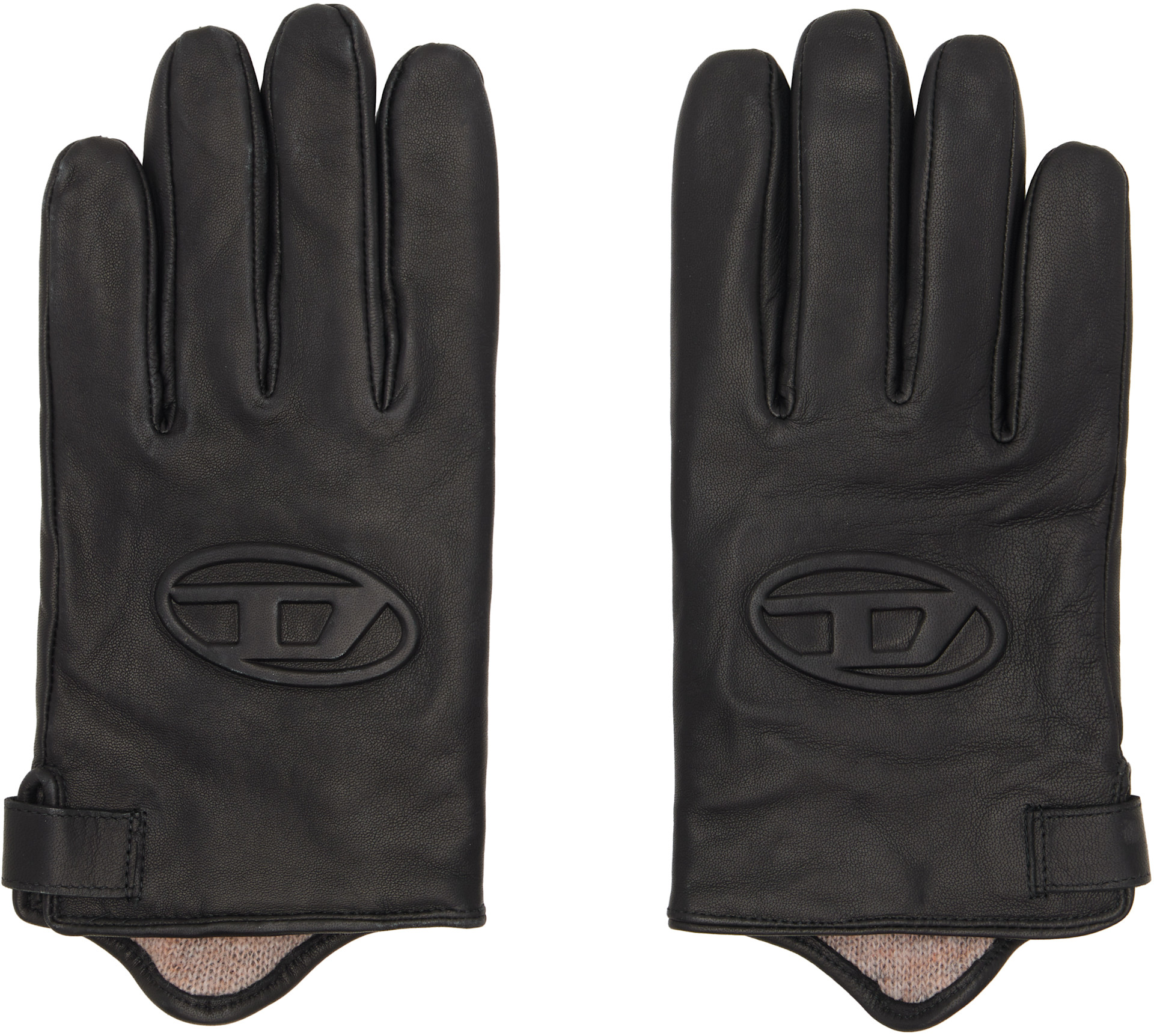 新品 2.8万円DIESEL ディーゼル　ブラック レザー手袋　グローブ Diesel: ブラック G-Reies グローブ | SSENSE 日本